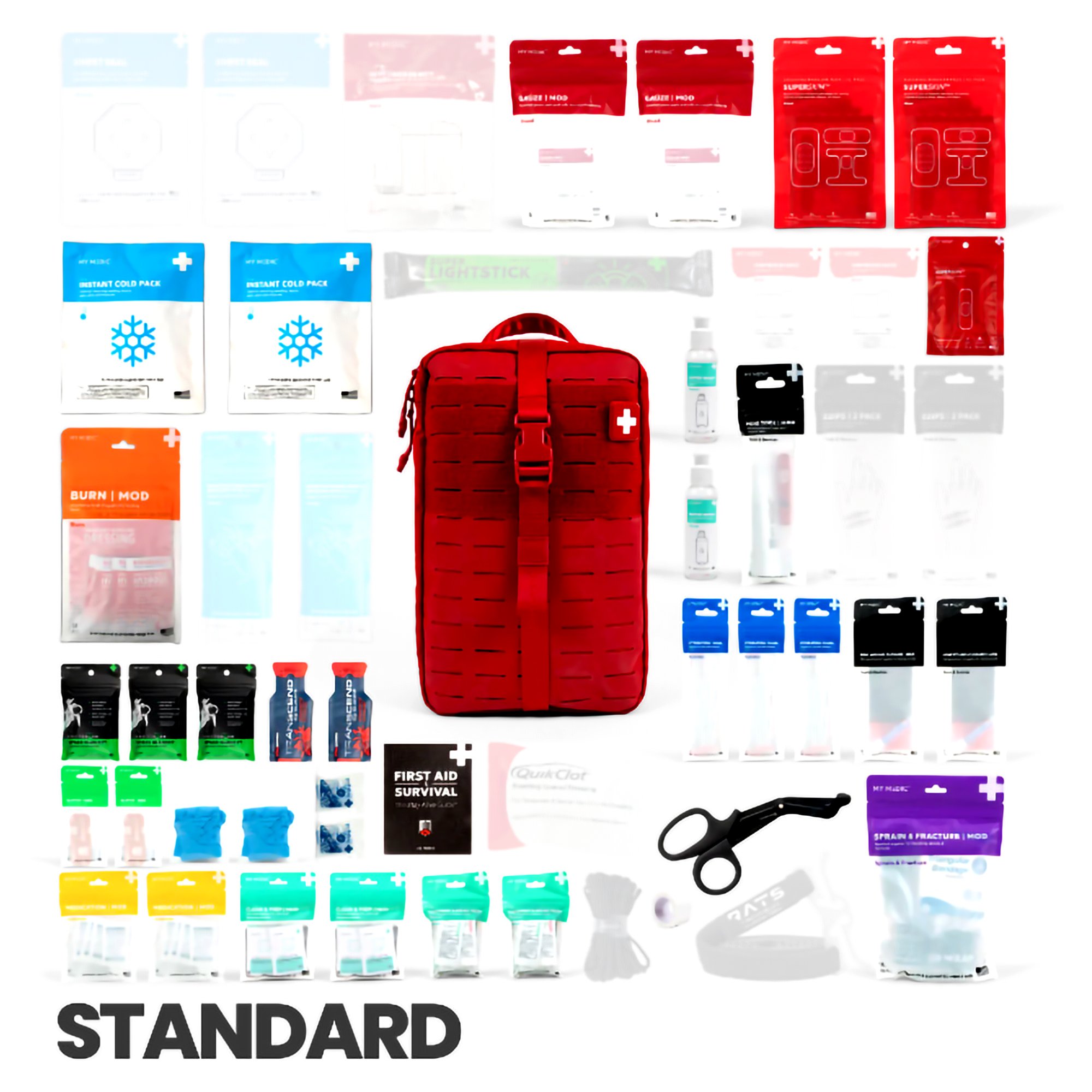 MyMedic MM-KIT-U-MFK-LG-RED-STN - My Medic MyFAK First Aid Kit, Large Trauma Kit with Medical Supplies, Red - 1/Each