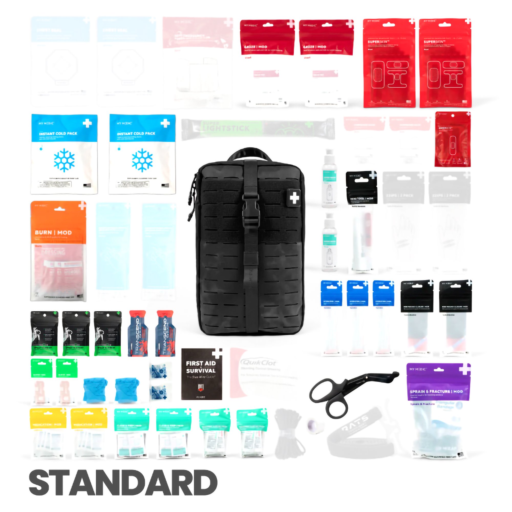 MyMedic MM-KIT-U-MFK-LG-BLK-STN - MyFak Standard First Aid Kit, Black - 1/Each