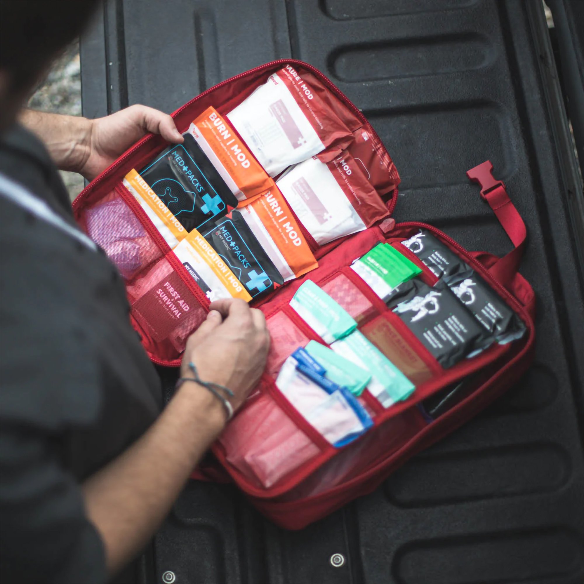 MyMedic MM-KIT-U-MFK-LG-RED-PRO - My Medic MyFAK Pro First Aid Kit, Large Trauma Kit with Medical Supplies, Black - 1/Each