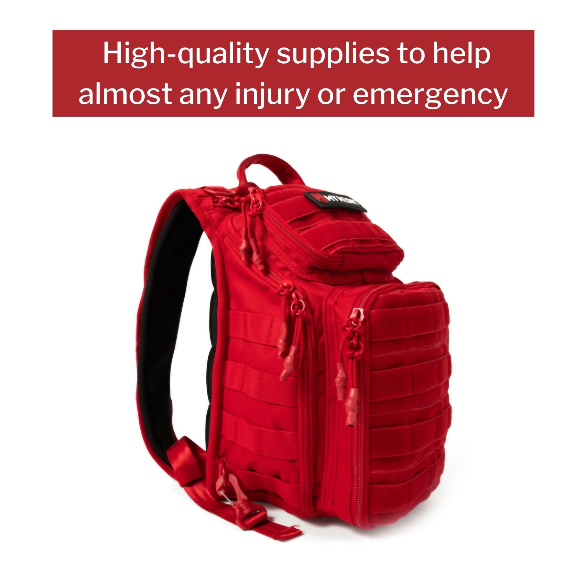 MyMedic MM-KIT-U-LG-RED-STN - My Medic Recon First Aid Kit Backpack with Emergency Medical Supplies - Red - 1/Each
