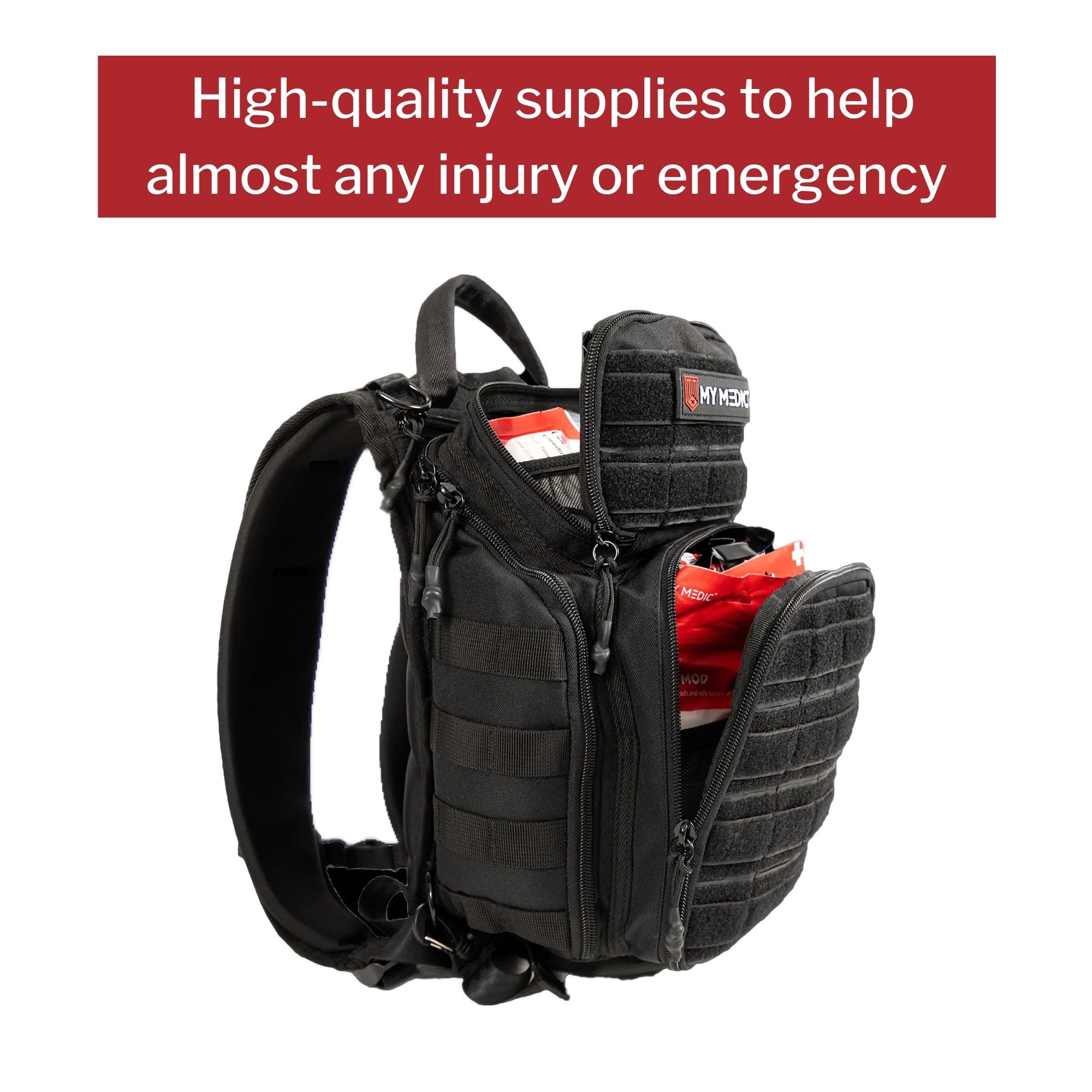 MyMedic MM-KIT-RCN-STN-BLK - My Medic Recon First Aid Kit Backpack with Emergency Medical Supplies, Black - 1/Each