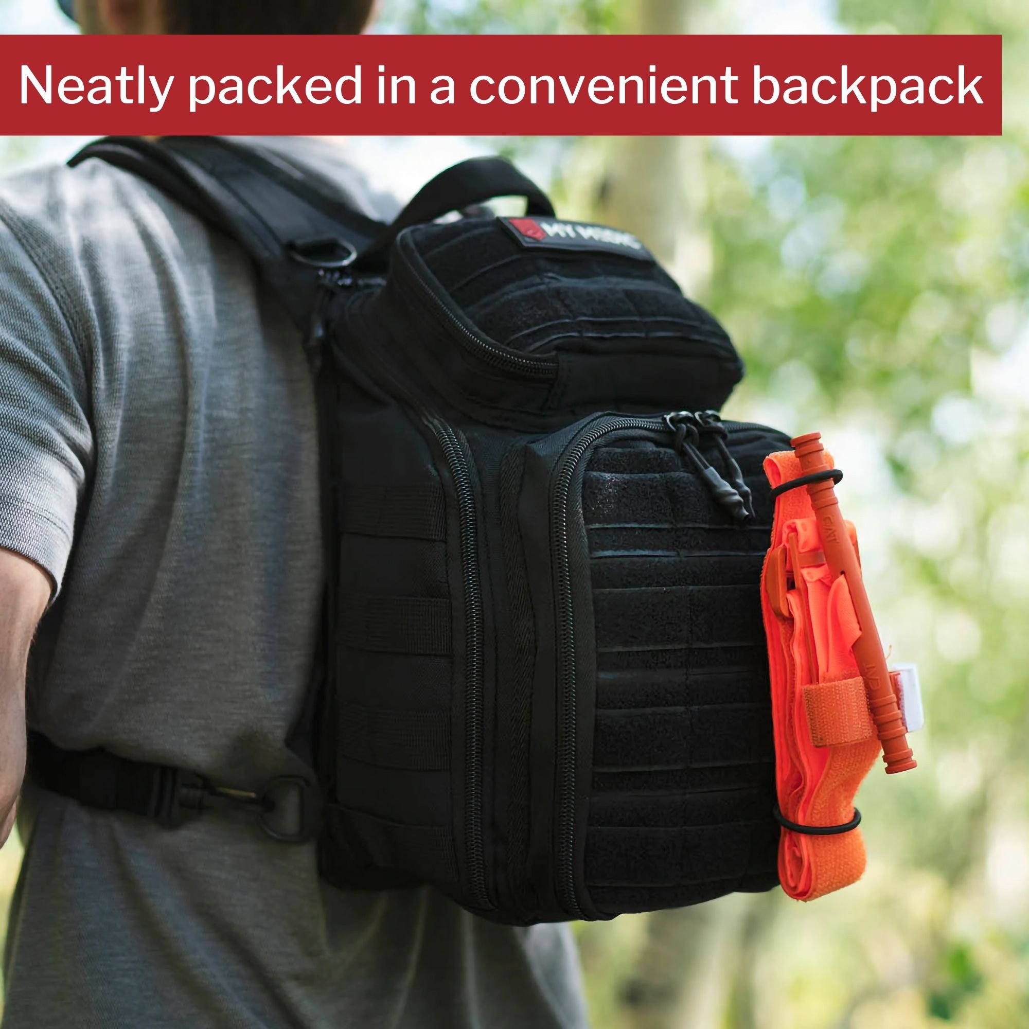 MyMedic MM-KIT-RCN-STN-BLK - My Medic Recon First Aid Kit Backpack with Emergency Medical Supplies, Black - 1/Each