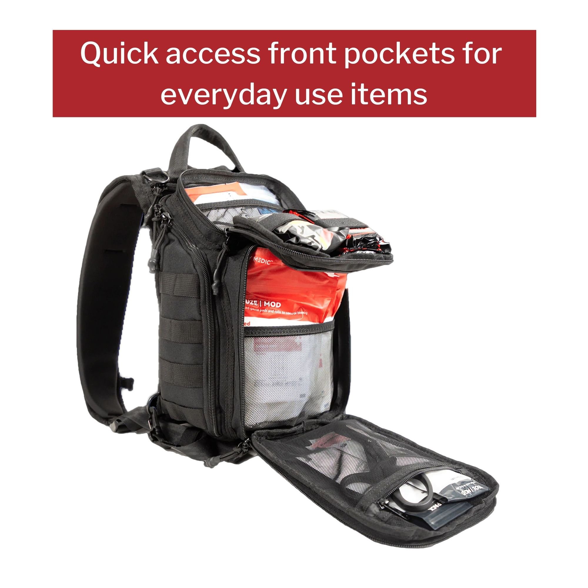 MyMedic MM-KIT-RCN-STN-BLK - My Medic Recon First Aid Kit Backpack with Emergency Medical Supplies, Black - 1/Each