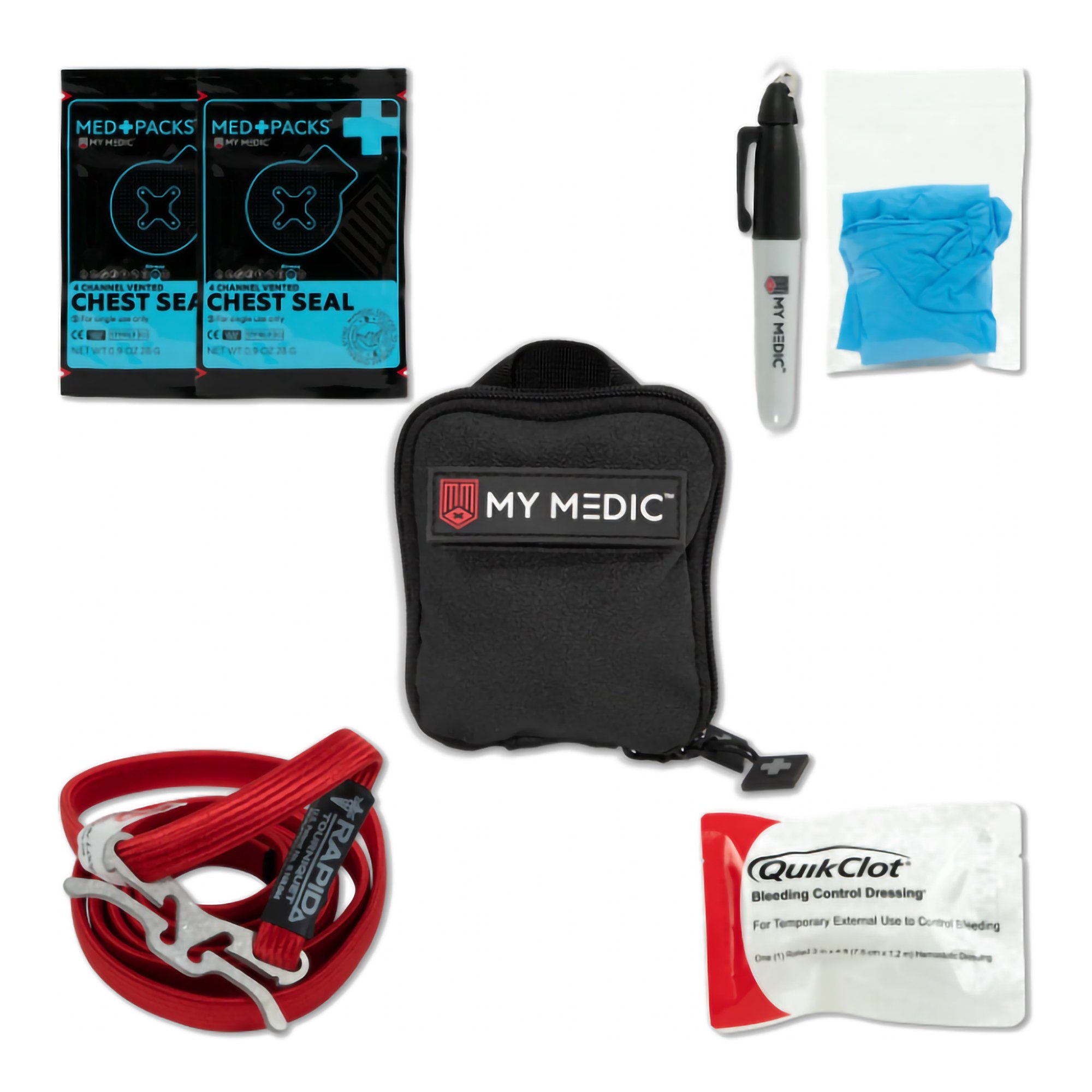 MyMedic MM-KIT-EDC-V2-PRO-BLK - My Medic First Aid Kit for Everyday Use – Medical Supplies in Carrying Case - 1/Each