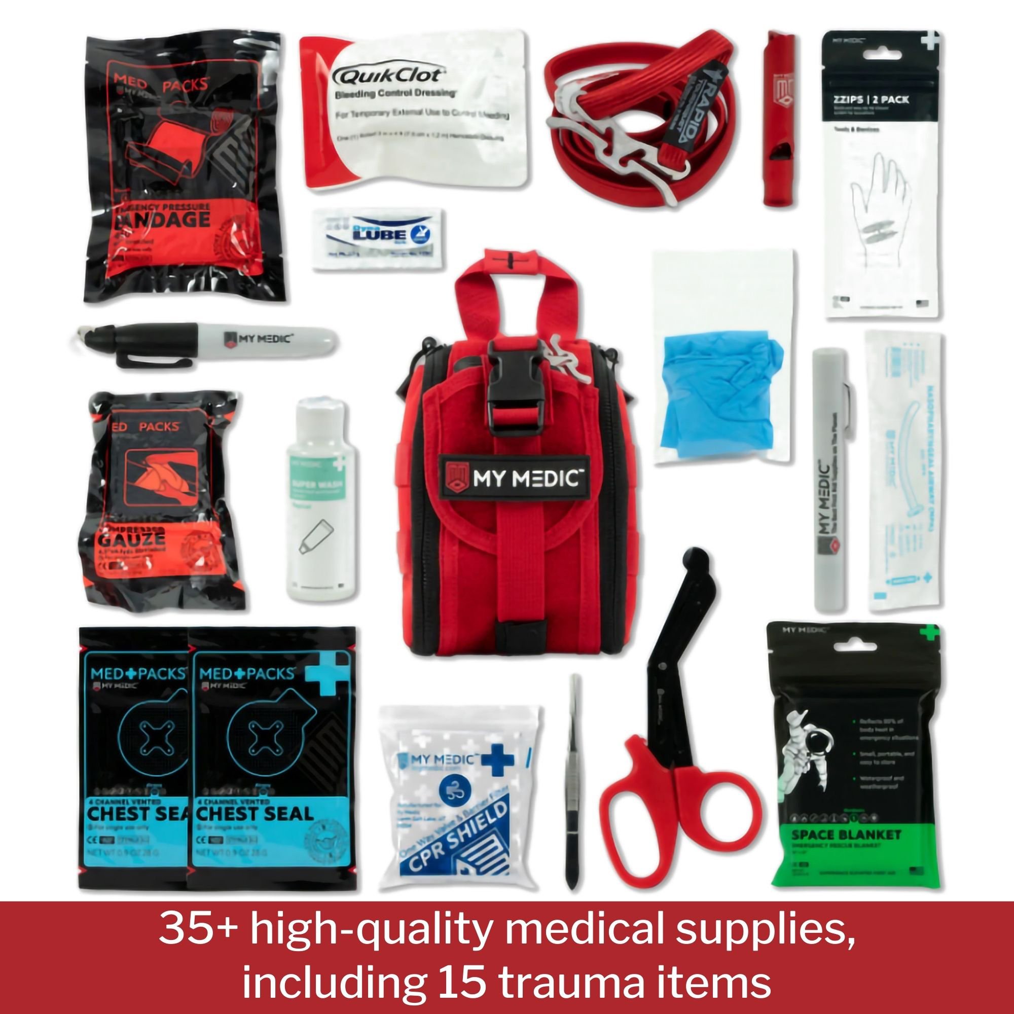MyMedic MM-KIT-SPC-S-TFAK-RED - My Medic TFAK Trauma First Aid Kit, Emergency Medical Supplies - 1/Each