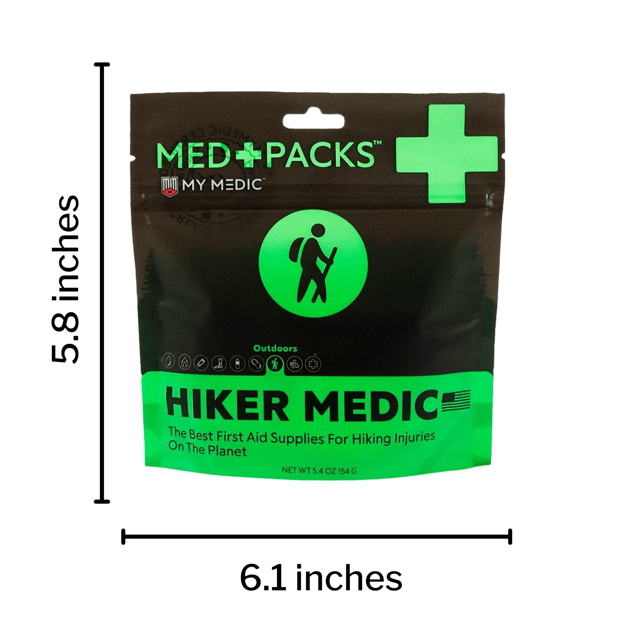 MyMedic MM-MED-PACK-HKR-EA-V2 - Med Packs™ First Aid Kit for Hikers – Outdoor Injury Supplies in Portable Pouch - 1/Each