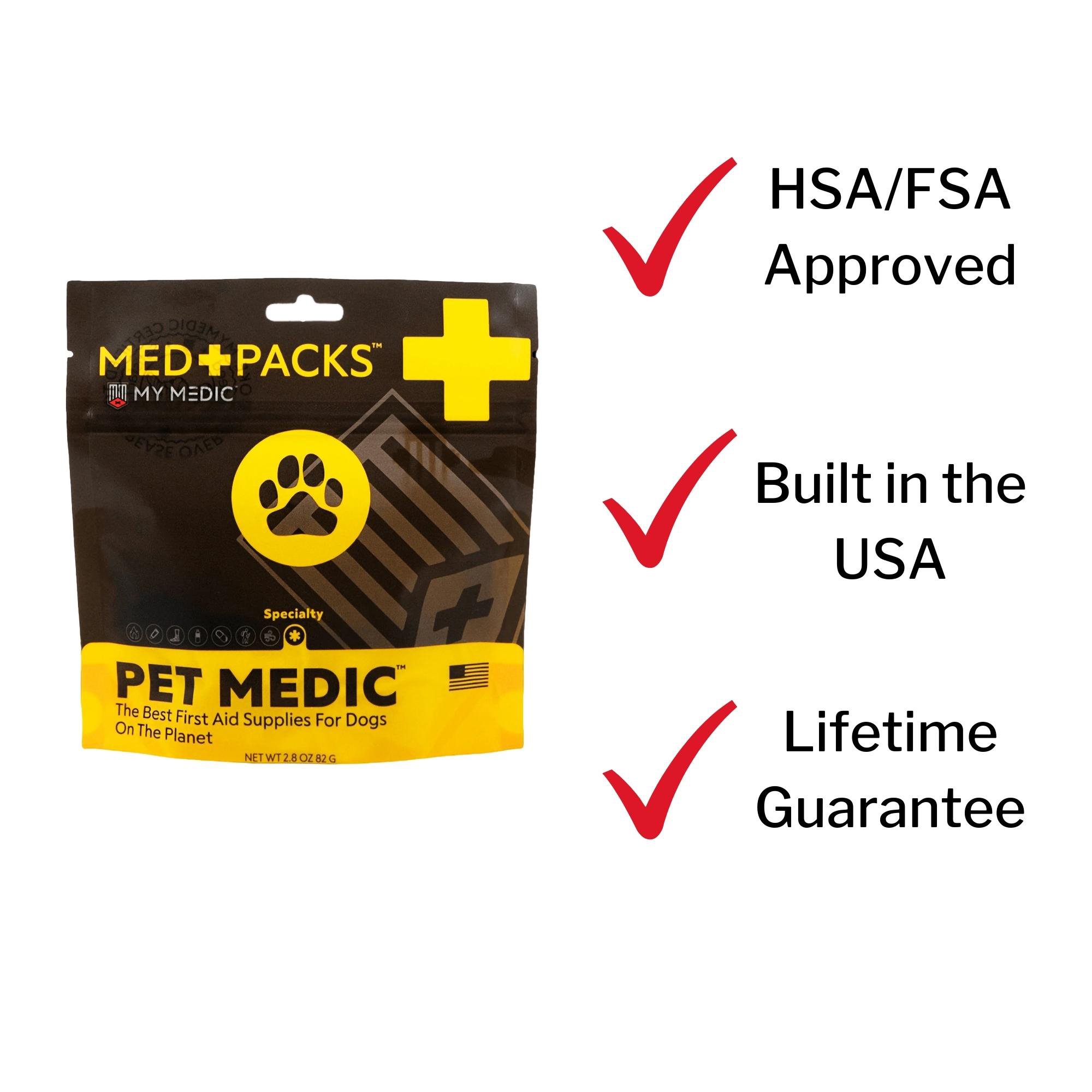 MyMedic MM-MED-PACK-PET-EA - Med Packs™ First Aid Kit for Pets – Dog Injury Supplies in Portable Pouch - 1/Each