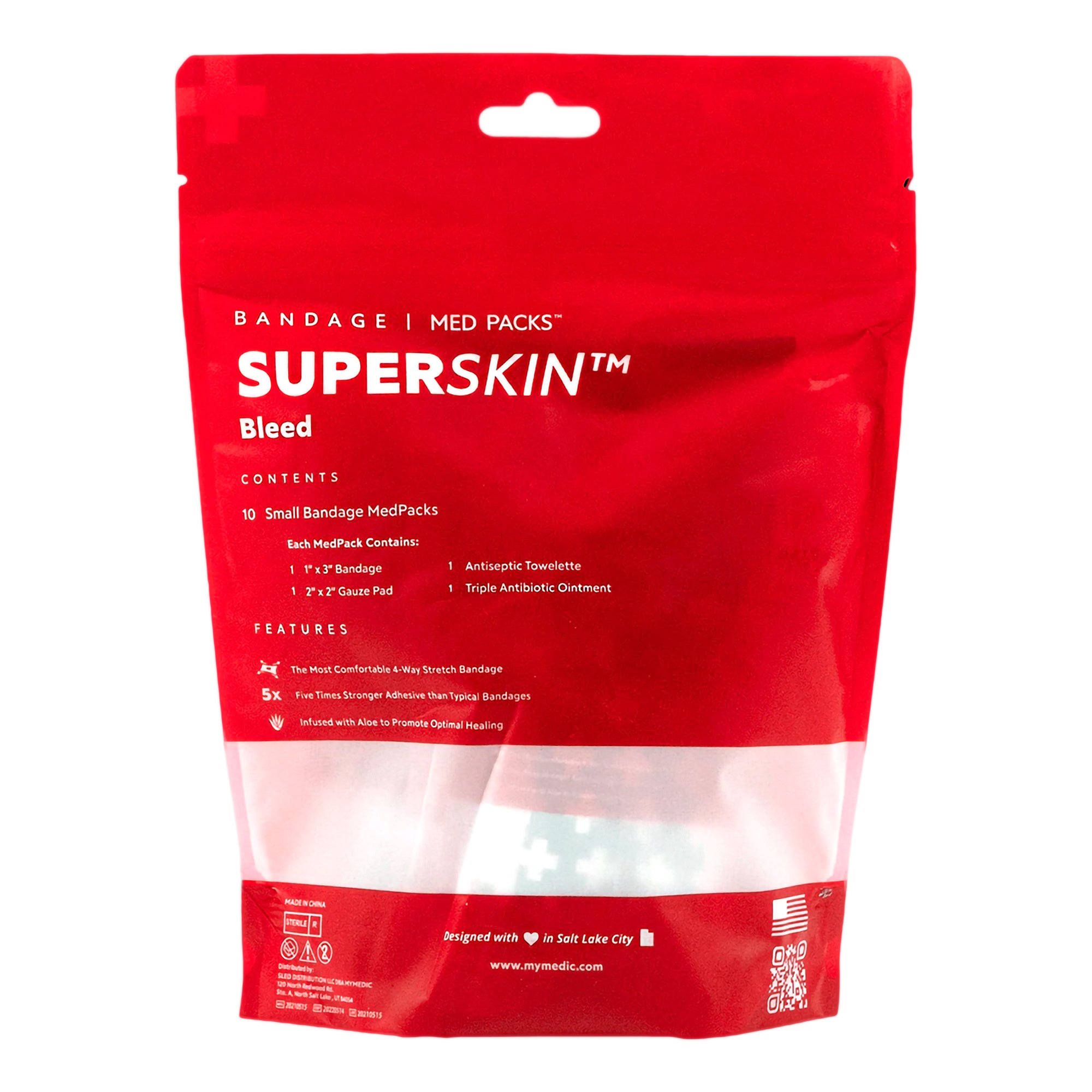 MyMedic MM-SPL-MD-PK-AC-SSB-1X3-10PK - Med Packs™ SuperSkin™ First Aid Kit - 1/Each