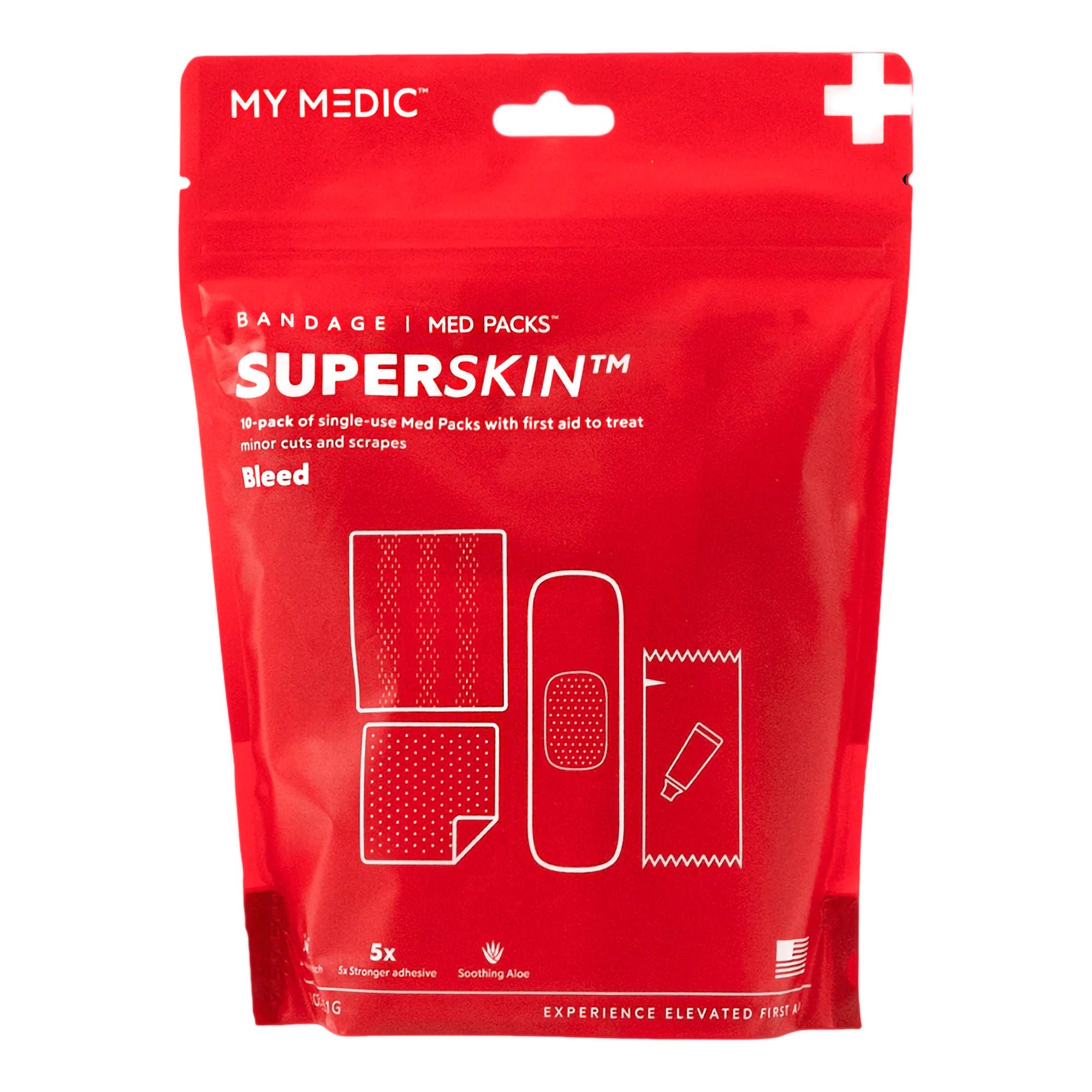 MyMedic - MM-SPL-MD-PK-AC-SSB-1X3-10PK Med Packs™ SuperSkin™ First Aid Kit