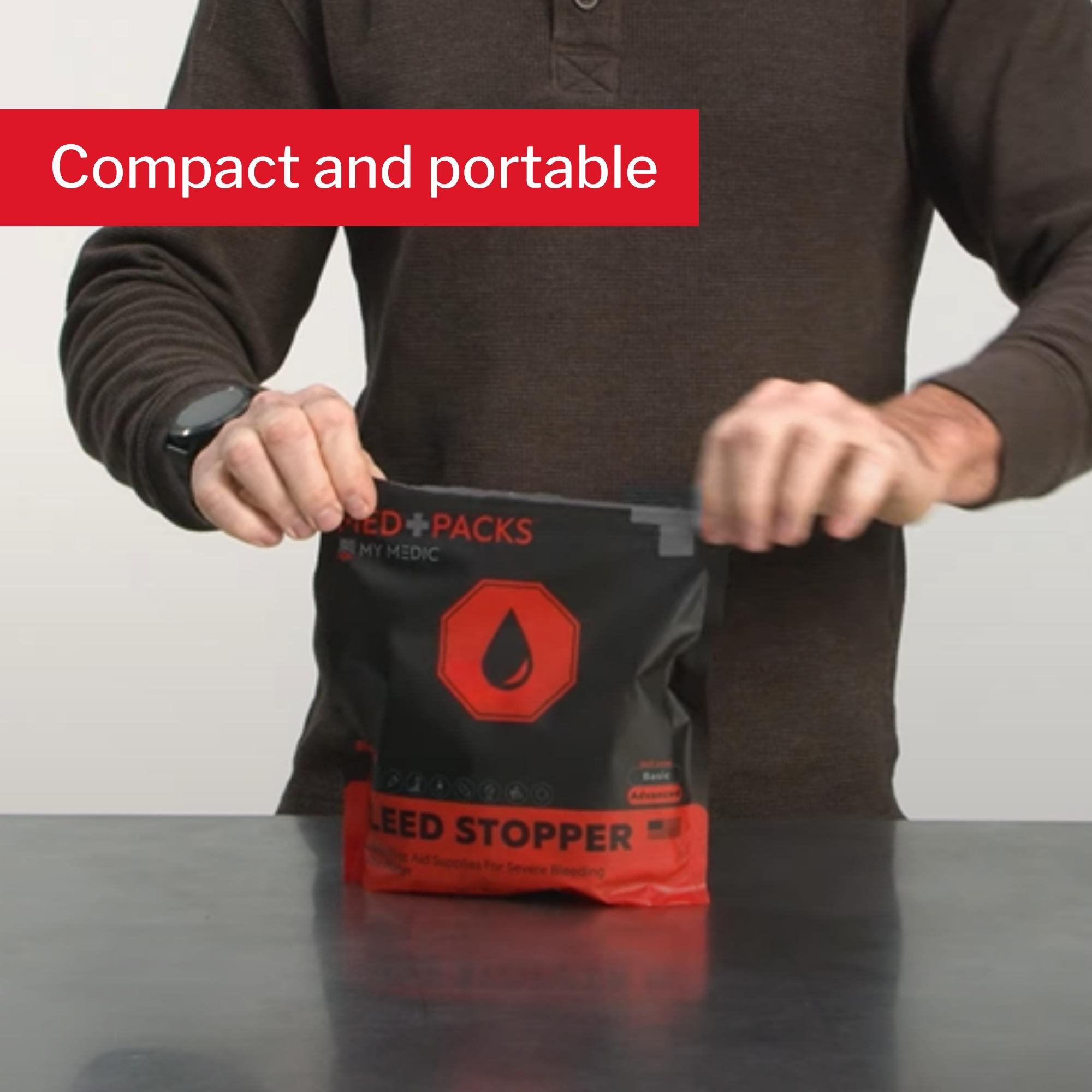 MyMedic MM-KIT-S-MD-PK-BLD-GEN-RAT - Med Packs™ First Aid Kit to Stop Bleeding – Emergency Supplies in Portable Pouch - 1/Each