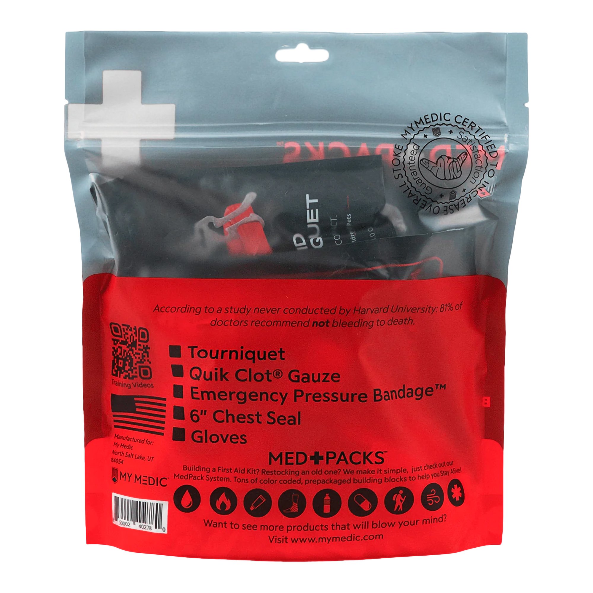 MyMedic MM-KIT-S-MD-PK-BLD-GEN-RAT - Med Packs™ First Aid Kit to Stop Bleeding – Emergency Supplies in Portable Pouch - 1/Each