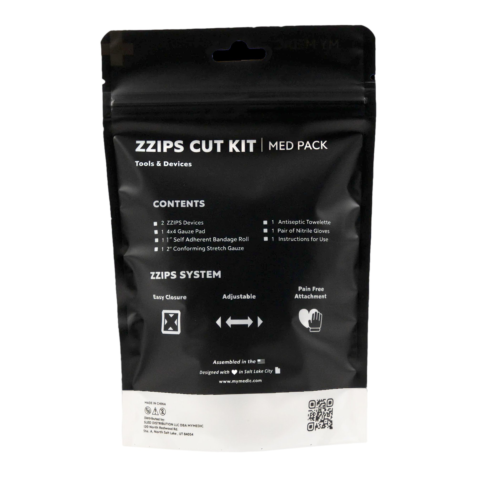 MyMedic MM-SPL-MD-PK-ZZIP-CUT-EA - Med Packs™ Zzips First Aid Kit for Cuts, Lacerations in Portable Pouch - 1/Each