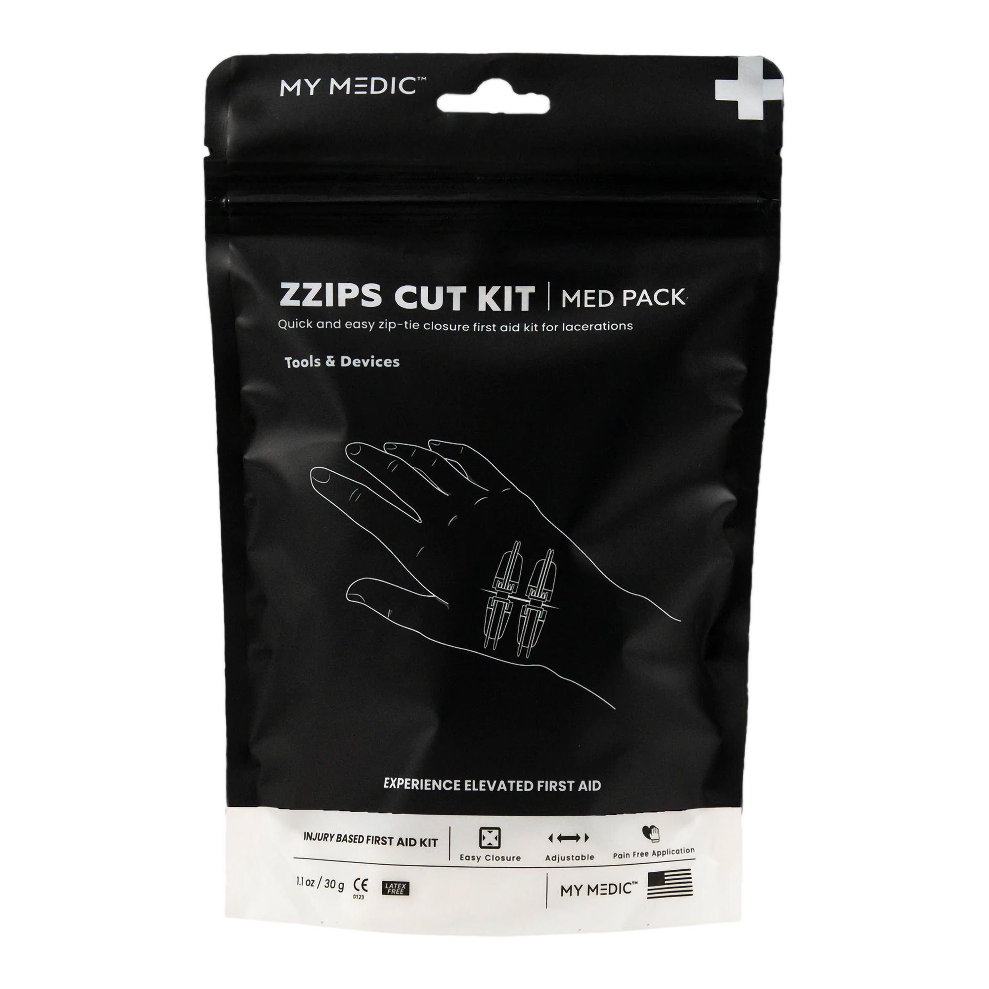 MyMedic - MM-SPL-MD-PK-ZZIP-CUT-EA Med Packs™ Zzips First Aid Kit for Cuts