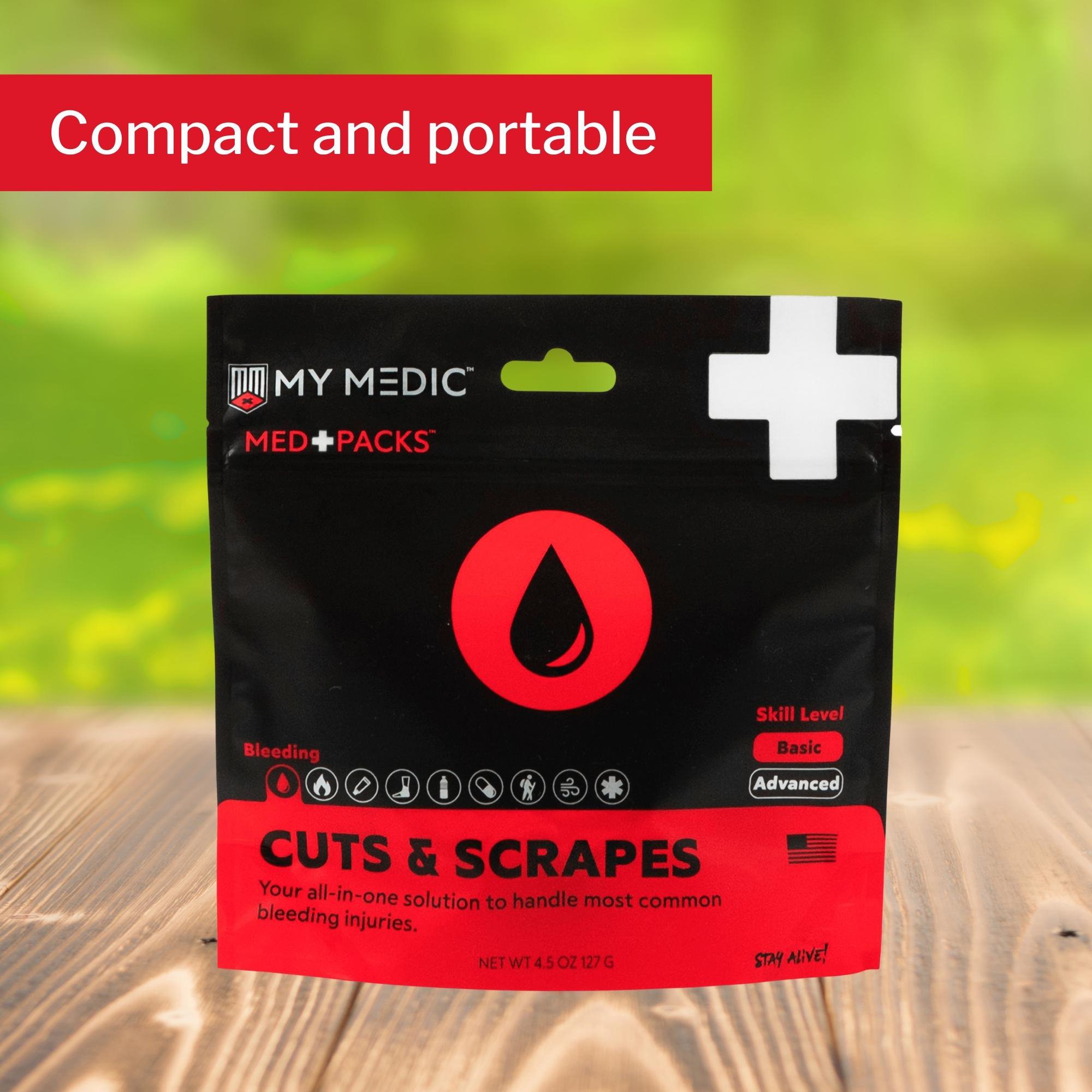 MyMedic MM-MED-PACK-CUT-SCRP-EA - Med Packs™ First Aid Kit for Cuts, Scrapes – Injury Supplies in Portable Pouch - 1/Each