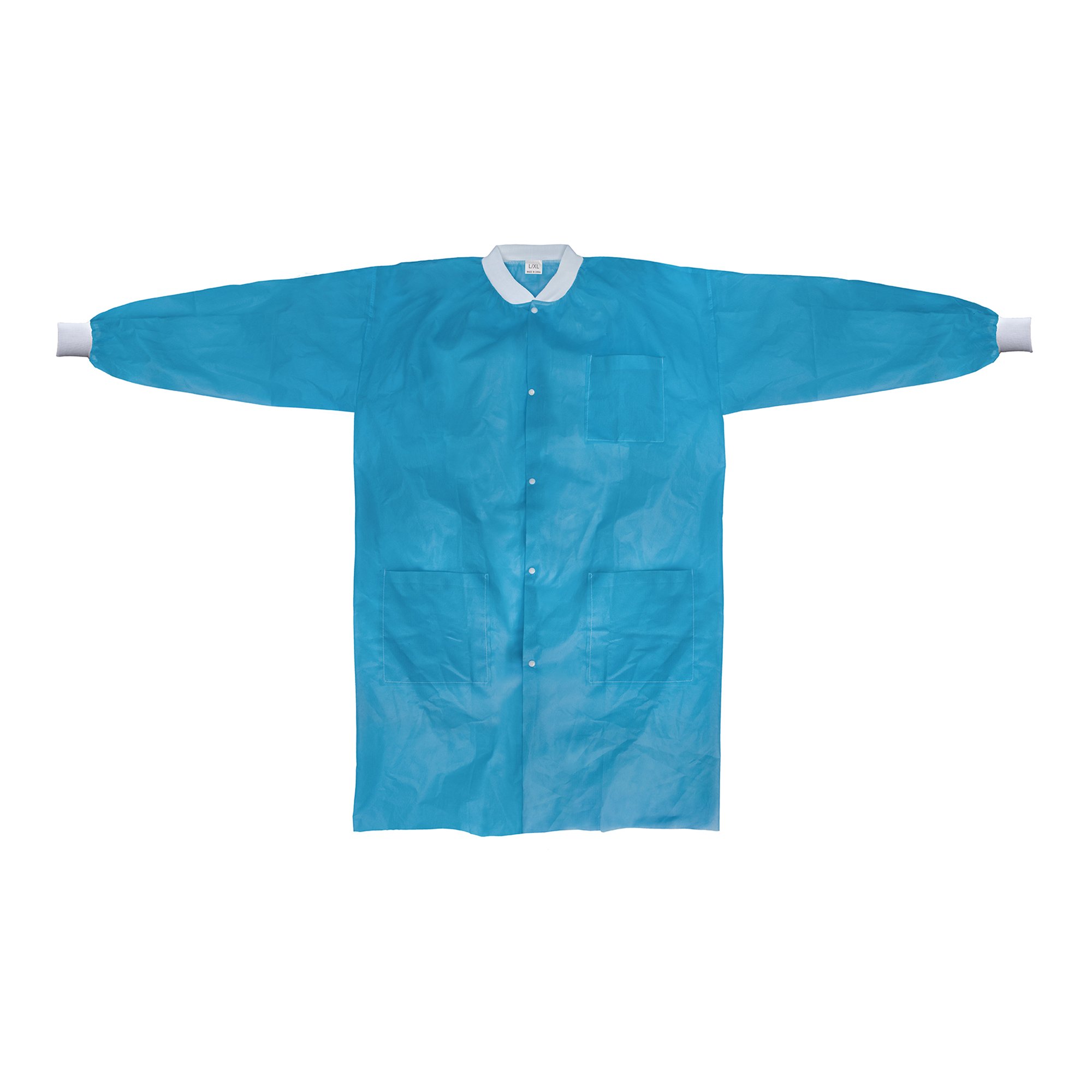 McKesson Brand 34181200 - McKesson Lab Coat, Large / X-Large, Blue - 10/Bag, 30/Case