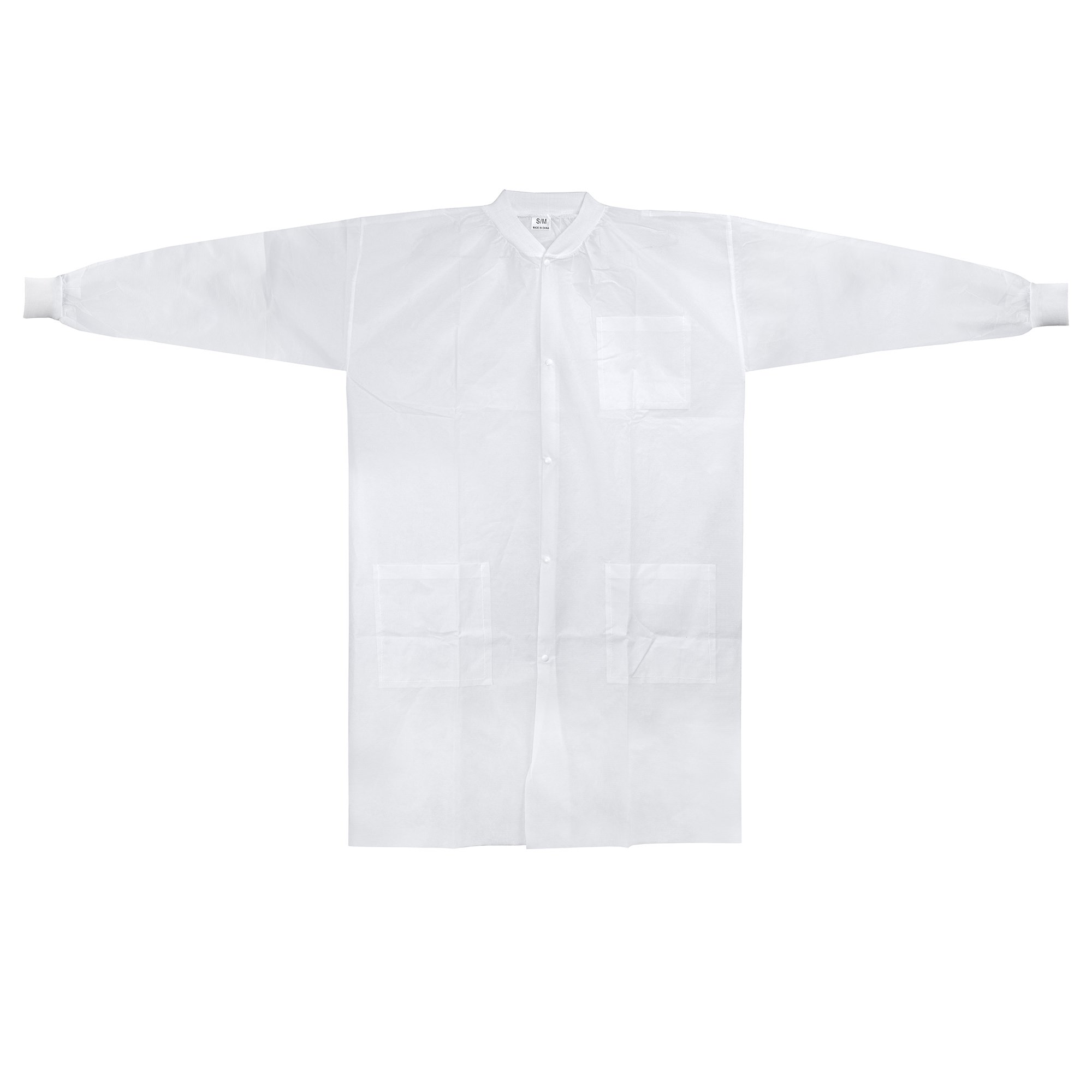 McKesson Brand 34341200 - McKesson Lab Coat, Small / Medium, White - 10/Bag, 30/Case