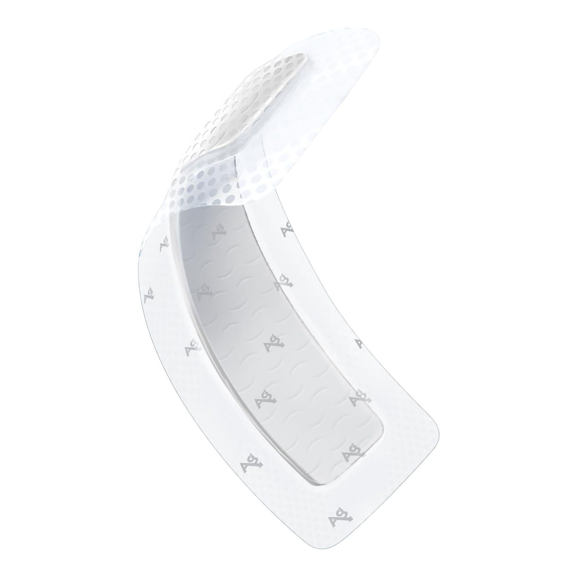 Medline - MSC97410 Silver Foam Dressing Optifoam® Gentle AG+ Post-Op Rectangle Sterile