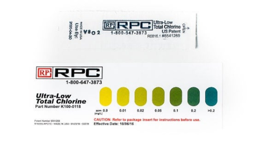 Fisher Anatomical - NC0887716 Ultra-Low™ Chlorine Test Strip 0 to 0.2 ppm For Testing Low Levels of Chlorine and Chloramines (TC) in Water