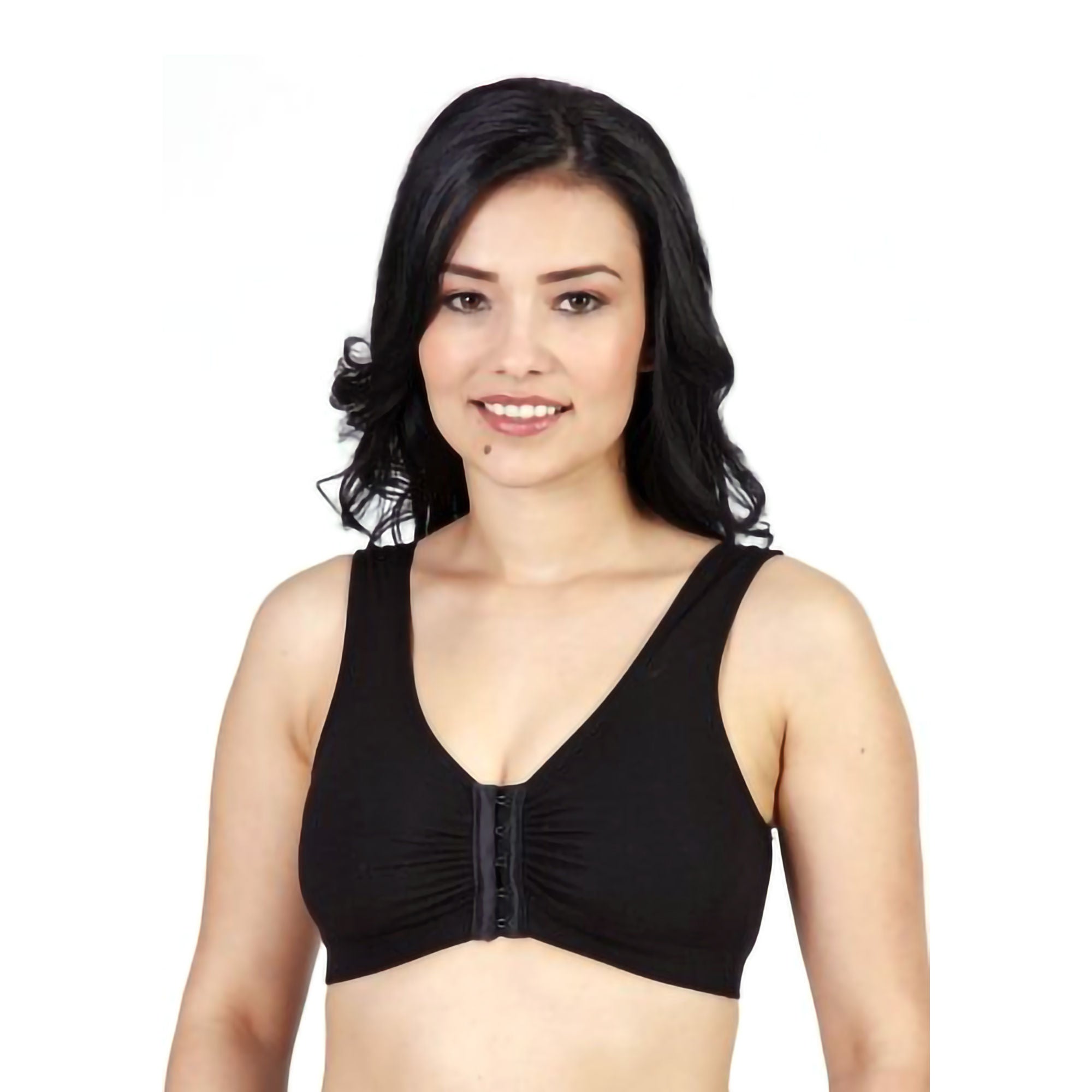 Medico International - T-350B-44 Sports Bra T-350 Size 44 Black Front Hook and Eye Closure