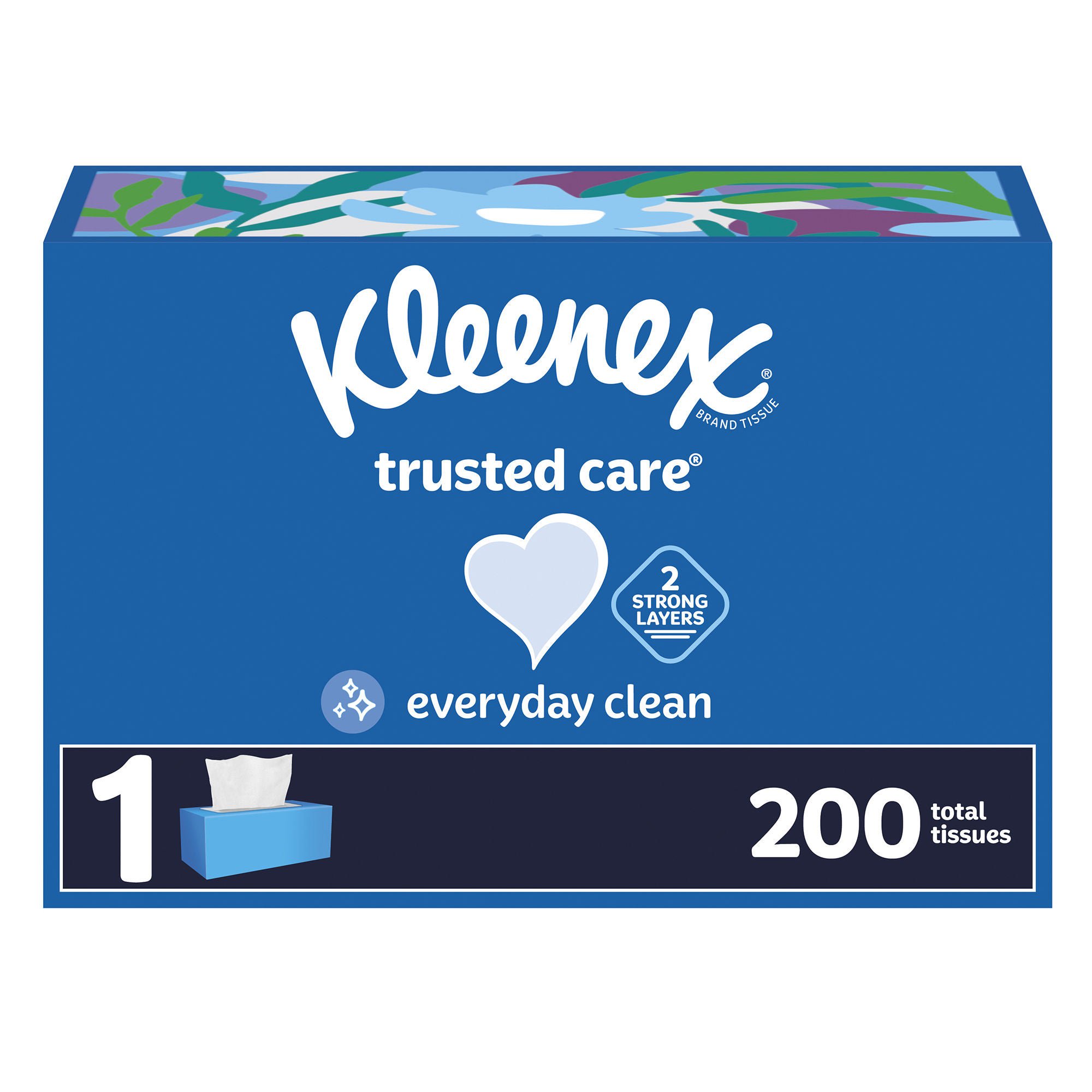Kimberly Clark - 54264 Facial Tissue Kleenex® Trusted Care® White 4.625 X 4-3/4 Inch 200 Count