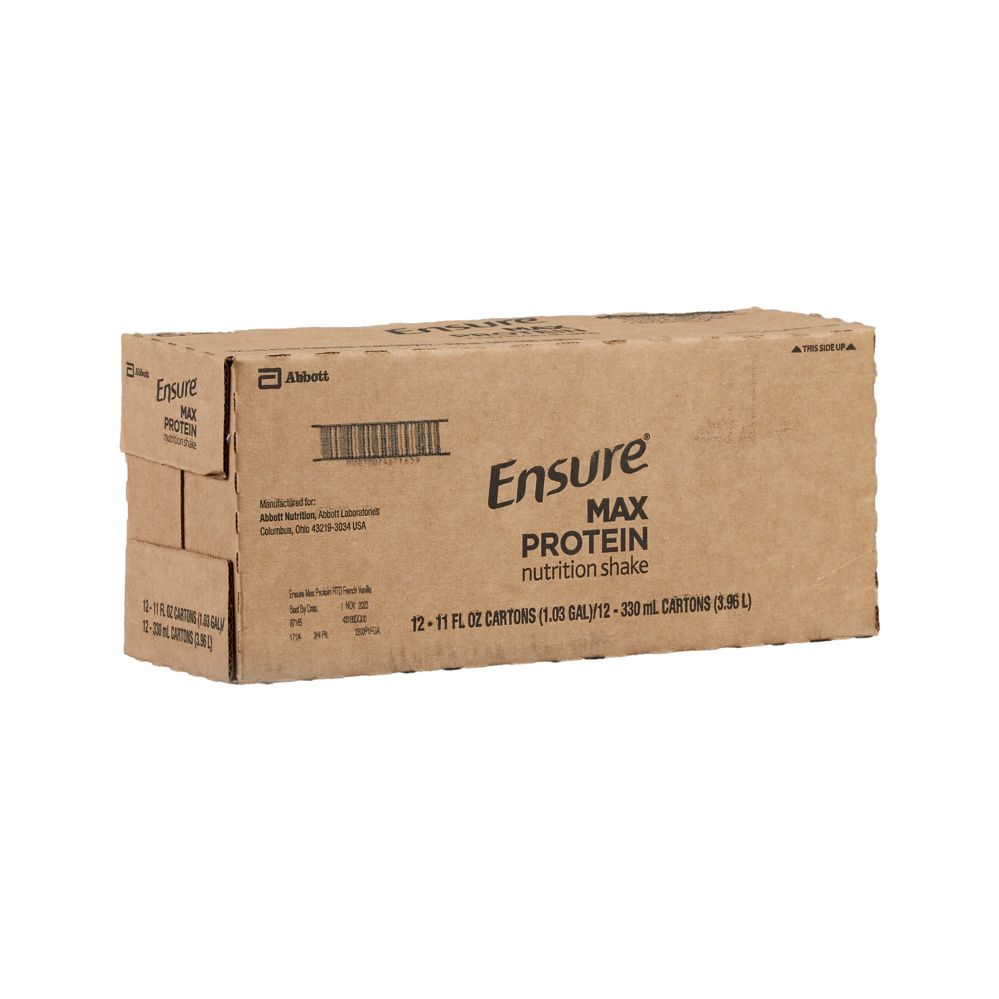 Abbott Nutrition 67165 - Ensure® Max Protein Nutrition Shake, Vanilla, 11-ounce carton - 1/Each, 4/Pack, 12/Case