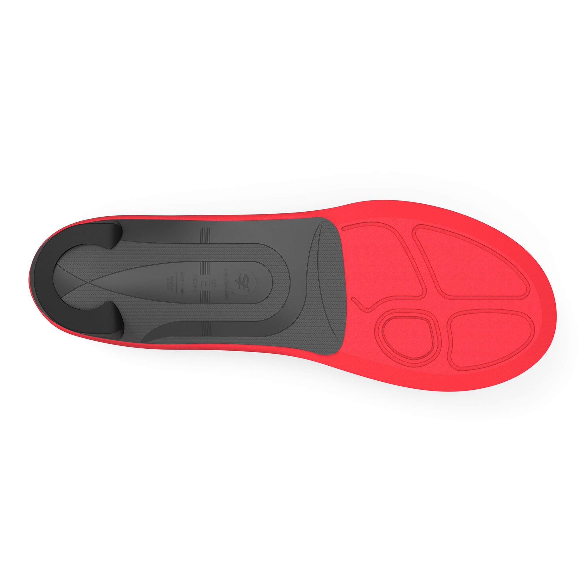 Superfeet - FL786406 Runner Orthotic Insole Carbon Fiber / Foam / Nylon Women 6.5 to 8 / Men 5.5 to 7 Black / Orange / Yellow
