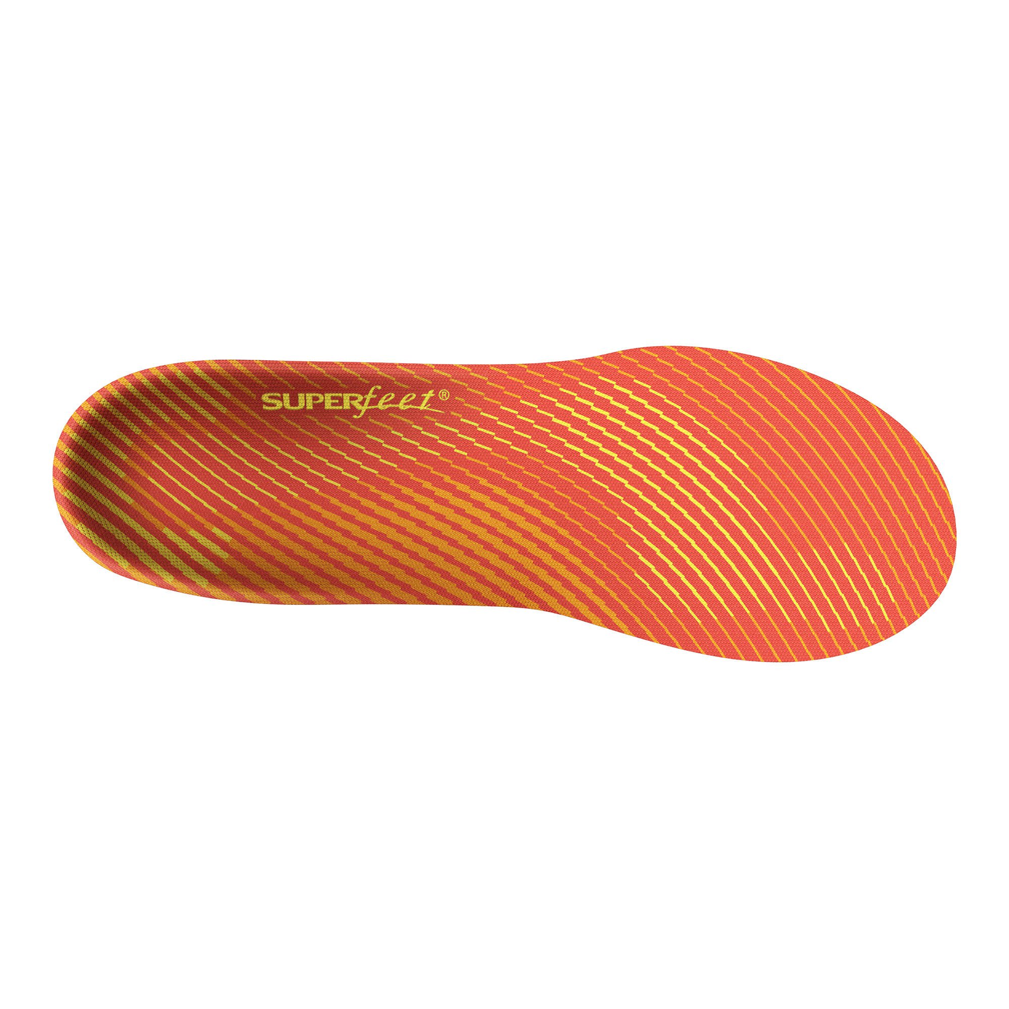 Superfeet - FL786412 Runner Orthotic Insole Carbon Fiber / Foam / Nylon Women 12.5 and up / Men 11.5 to 13 Black / Orange / Yellow