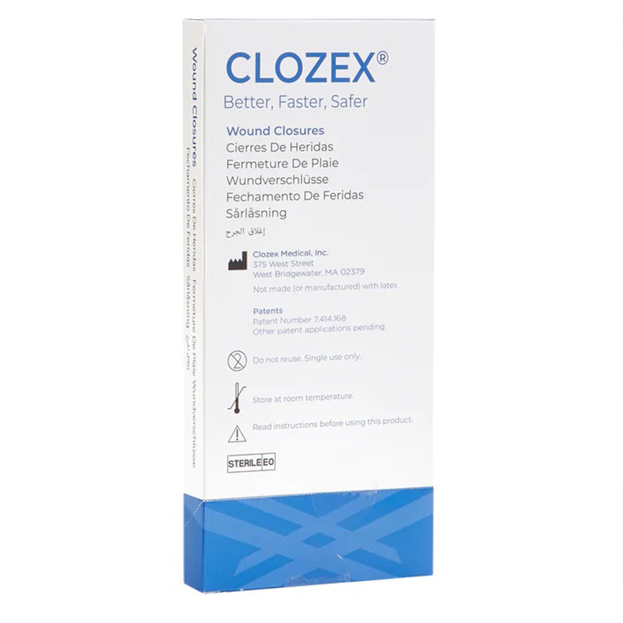 Clozex Medical Inc CL1040S - ClozeX® Skin Closure Device, 40 x 35 Millimeters - 10/Box