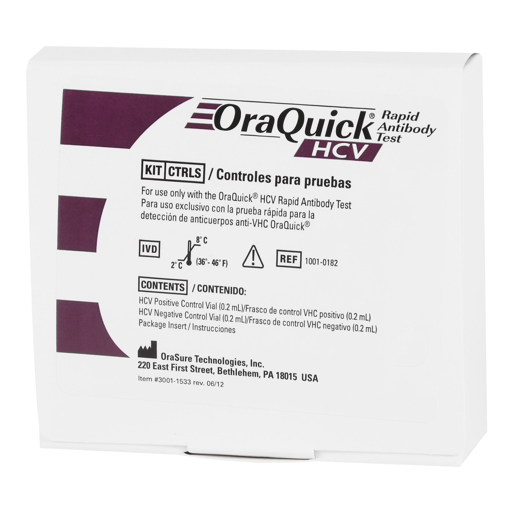 Orasure Technologies - 1001-0182 Control Set OraQuick® HCV Rapid Antibody Test 2 X 0.2 mL