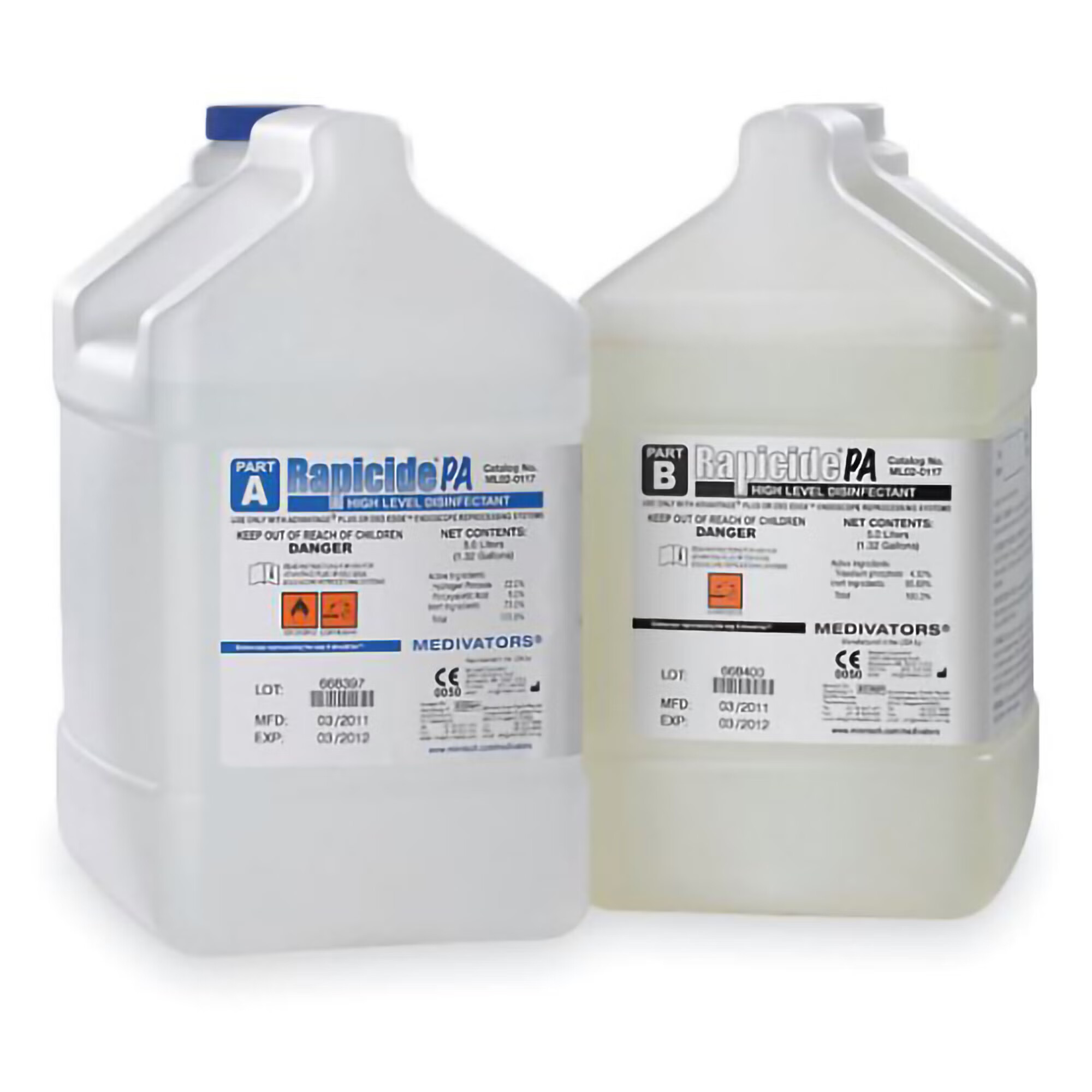 Steris - ML020117 High-Level Disinfectant Rapicide™ PA RTU Solution 5 Liter Bottle Single Use
