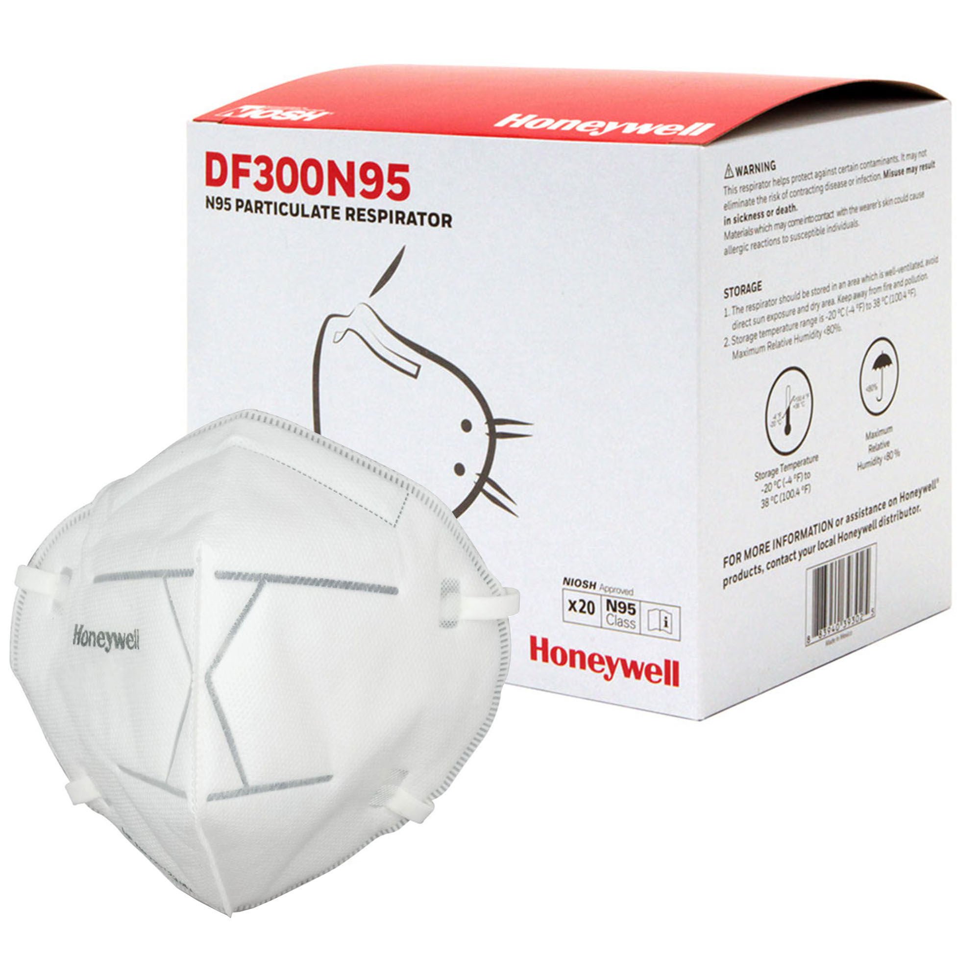 West Chester Protective Gear - DF300N95BX Particulate Respirator Mask Honeywell DF300 Industrial N95 Not Rated Elastic Strap One Size Fits Most