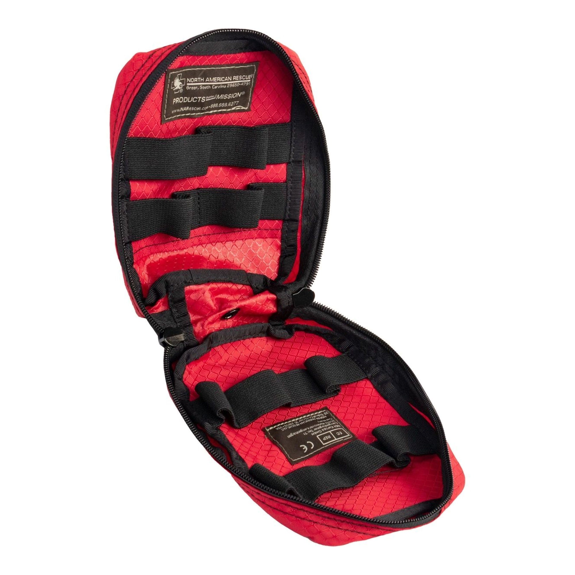 North American Rescue - 80-0459W Bleeding Control Kit Bag Red Nylon 2-1/2 X 5 X 7 Inch