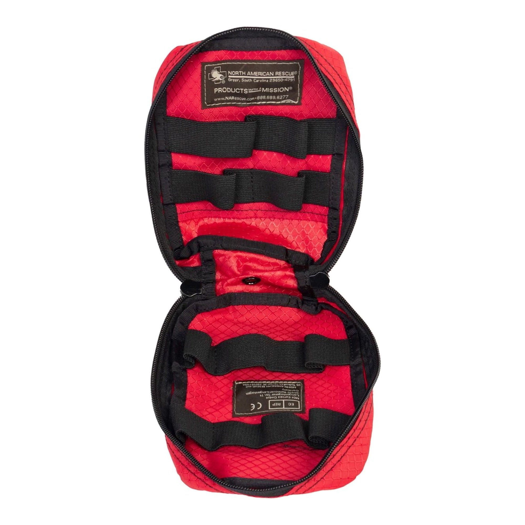 North American Rescue - 80-0459W Bleeding Control Kit Bag Red Nylon 2-1/2 X 5 X 7 Inch
