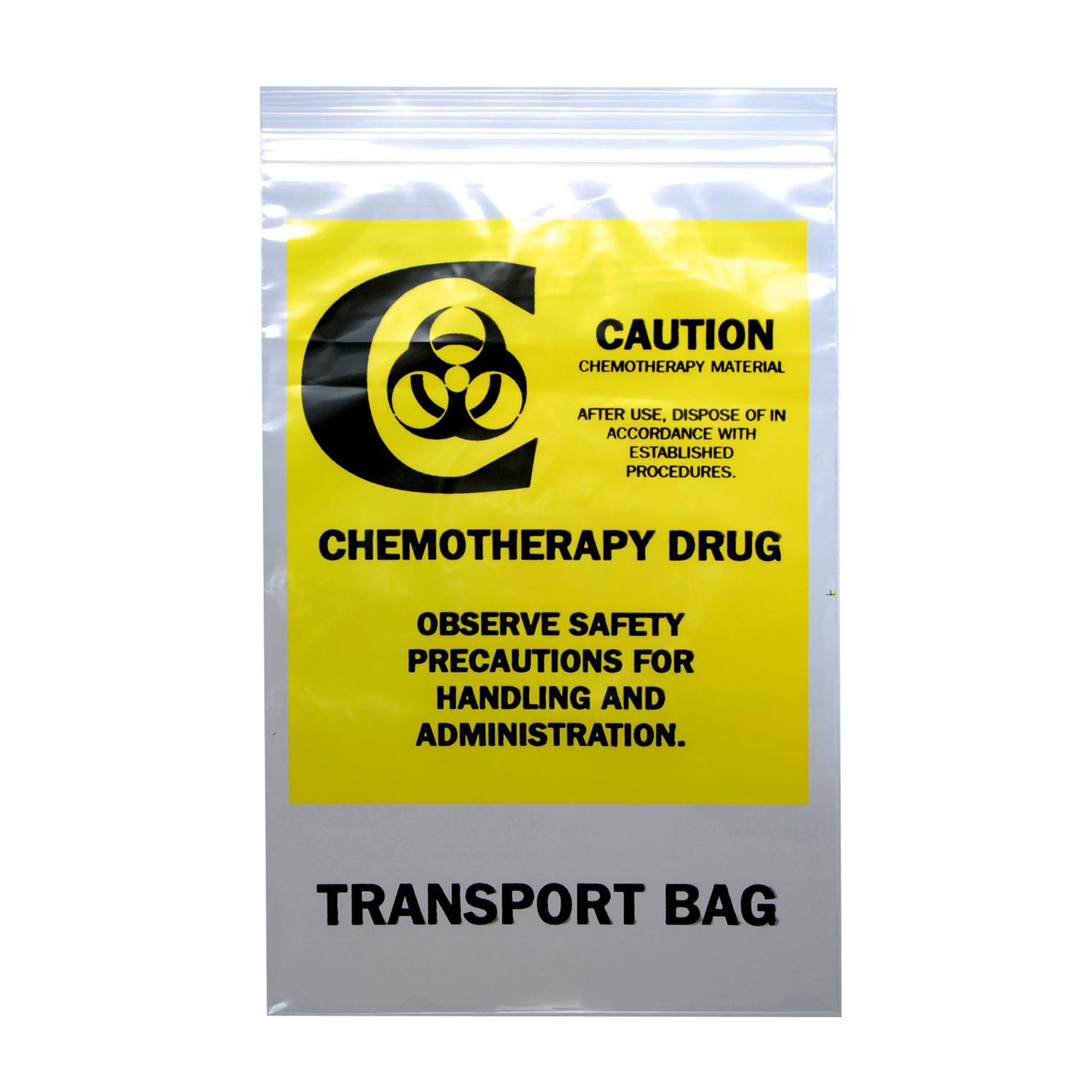 Medline - EPCF41215CTB Hazardous Drug Bag LK® Chemotherapy Drug Clear 12 X 15 Inch