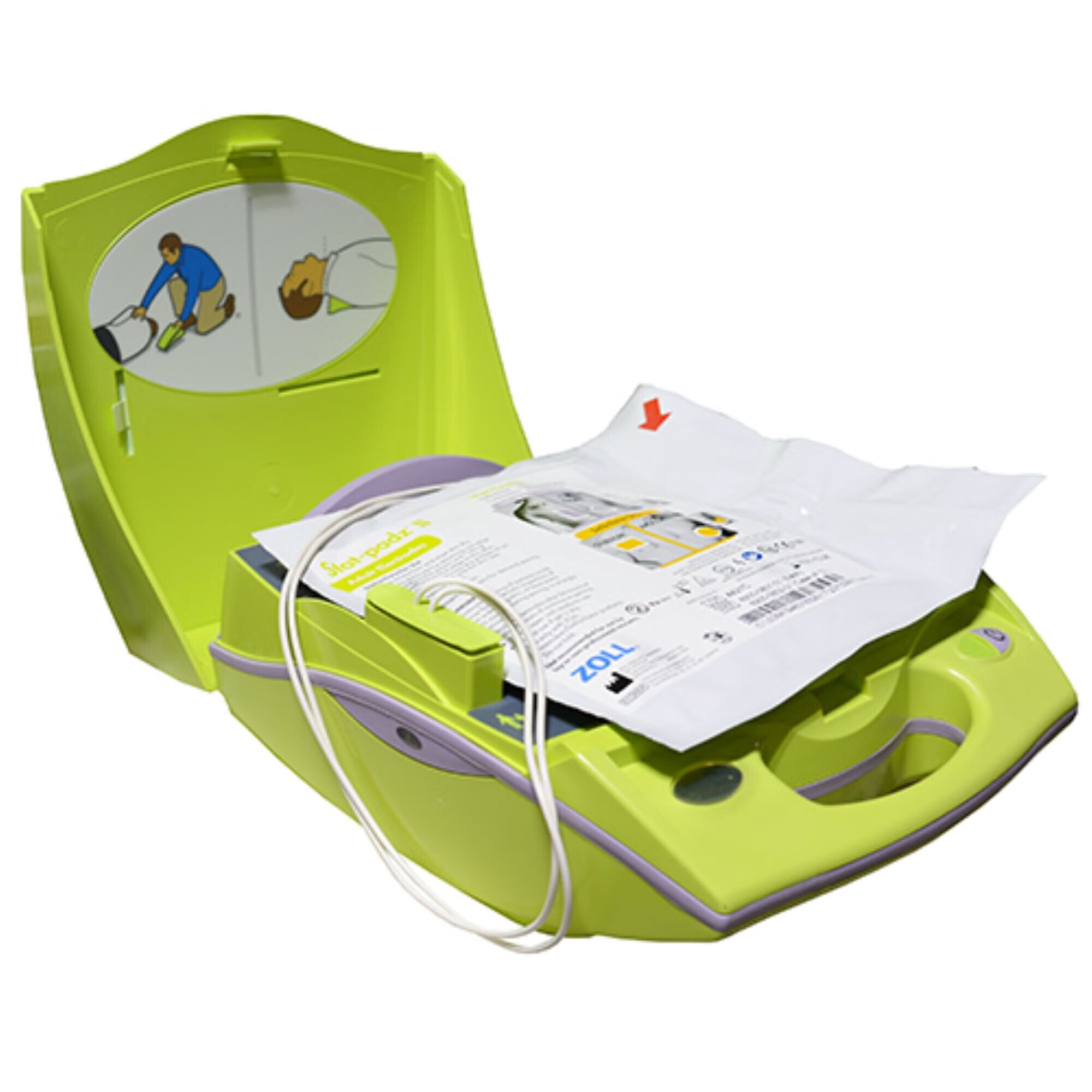 Soma Technology - AED-0016 Refurbished AED Unit Zoll® Electrode Pads Contact Battery Operated LCD Display