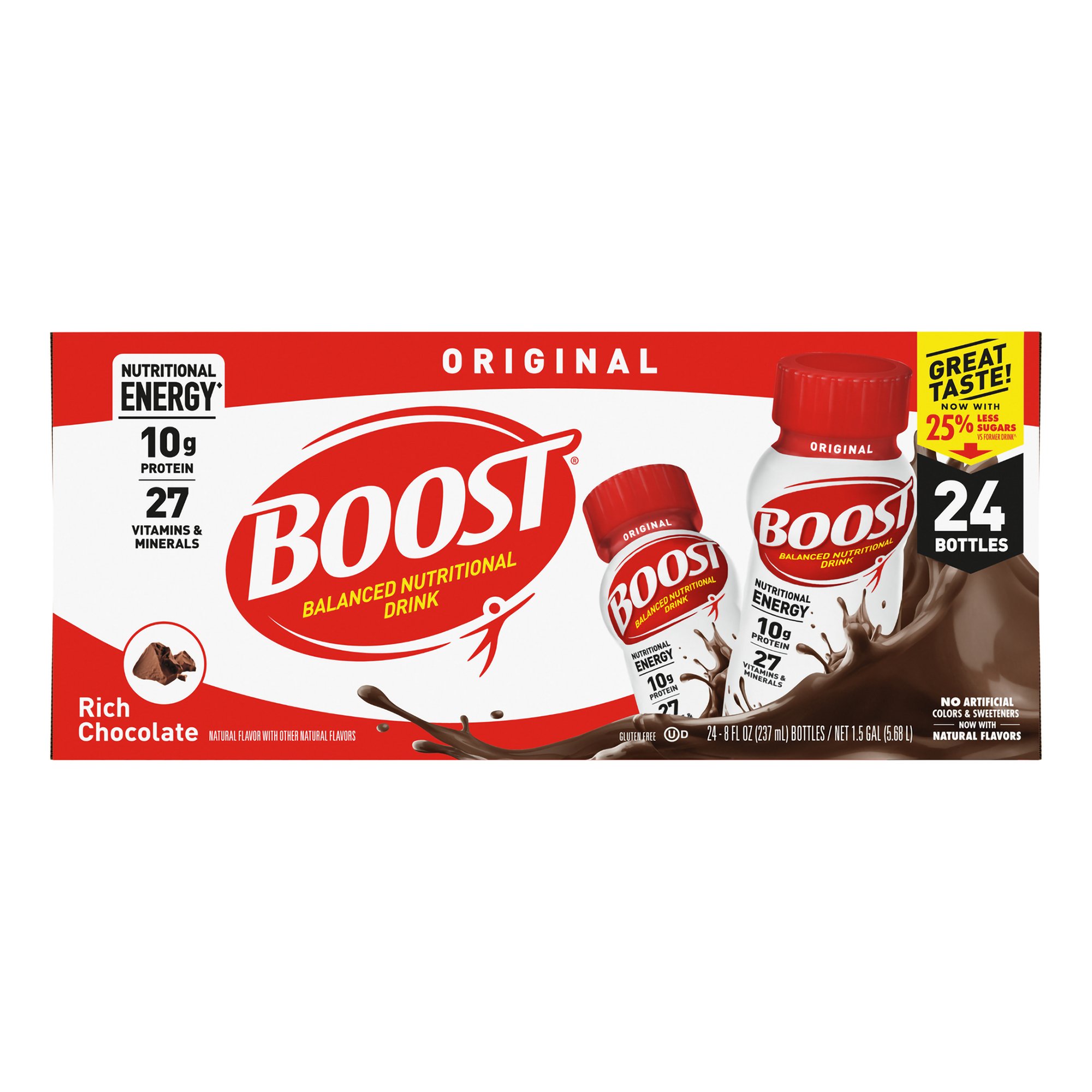 Nestle Healthcare Nutrition 00041679481202 - Boost® Original Chocolate Balanced Nutritional Drink, 8-ounce bottle - 24/Case