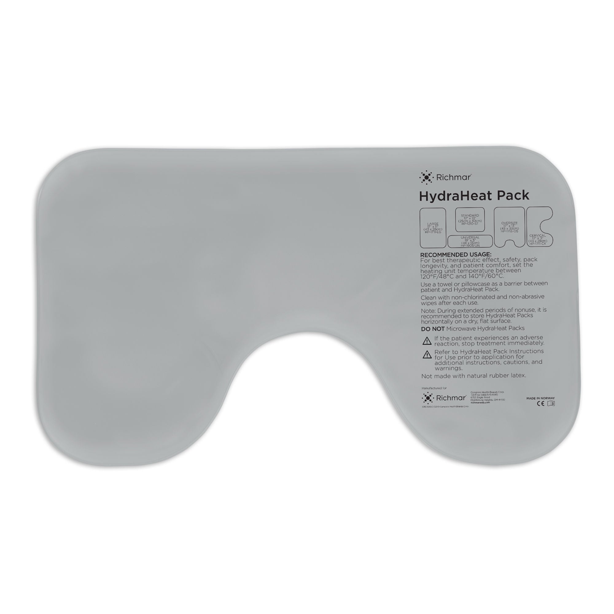 Performance Health - 081686161 Moist Heat Therapy Pad HydraHeat™ Pack Neck One Size Fits Most Polymer Reusable