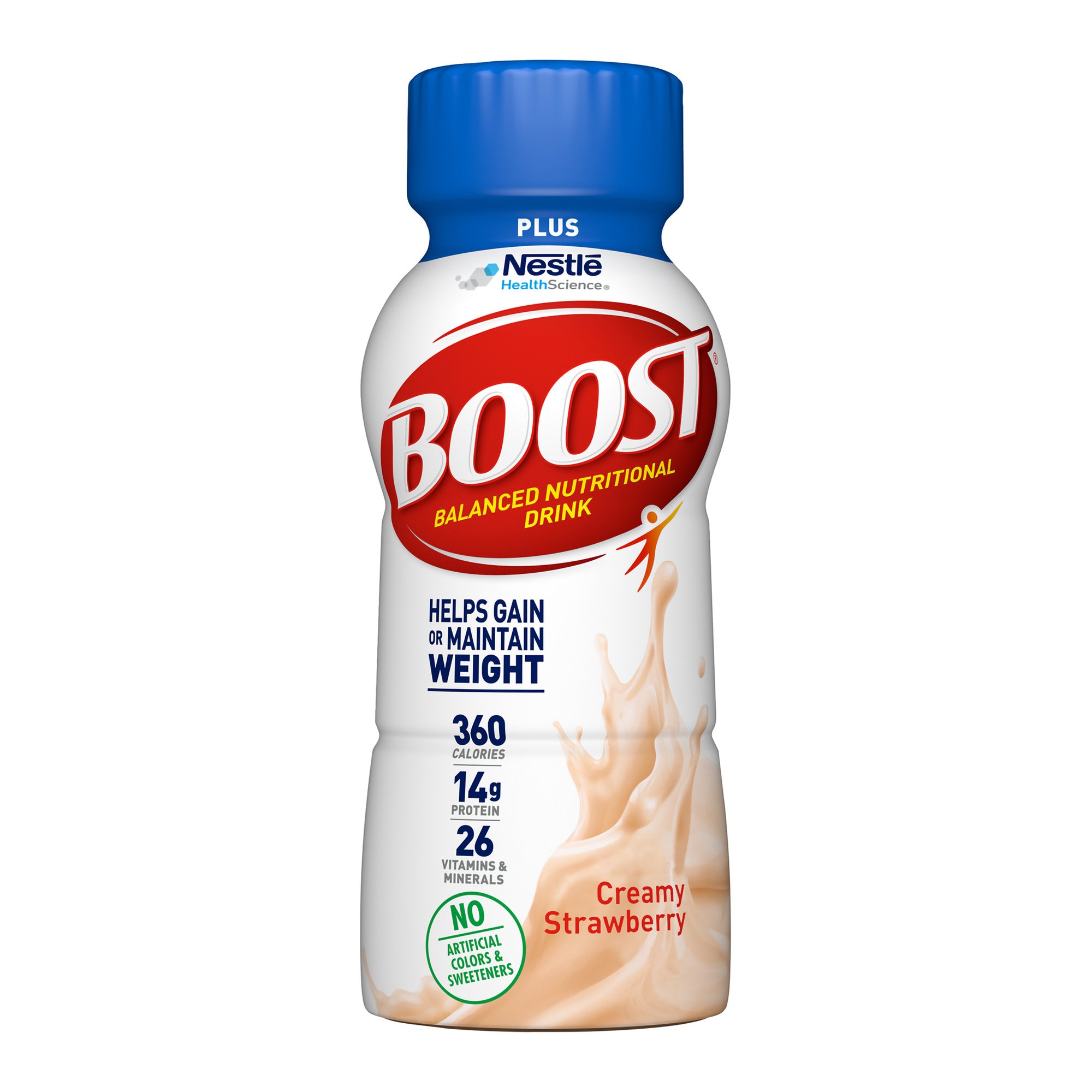 Nestle Healthcare Nutrition 00041679933367 - Boost® Plus Strawberry Balanced Nutritional Drink, 8-ounce bottle - 1/Each, 6/Pack, 24/Case