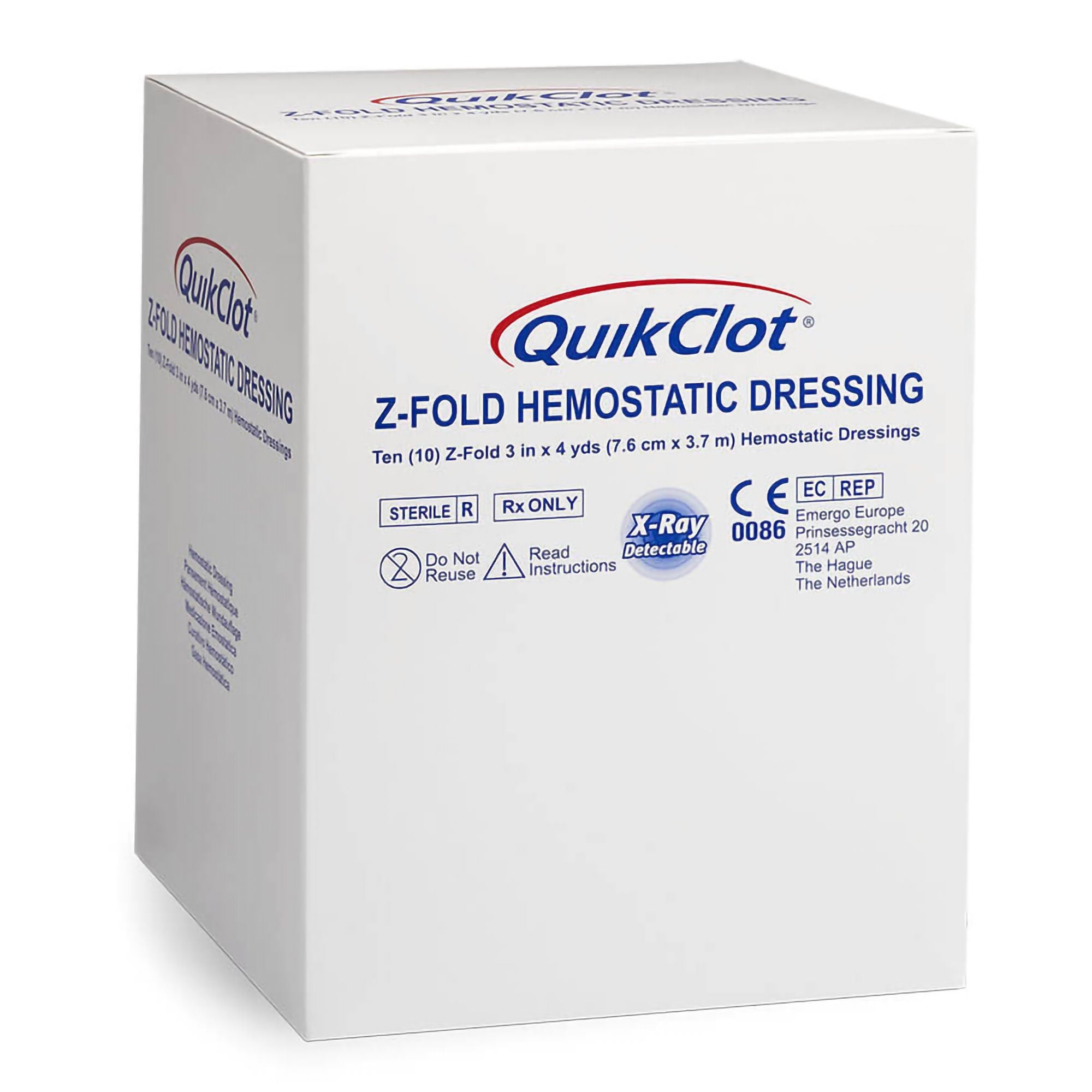 Teleflex Medical - 487 Hemostatic Dressing QuikClot® Z-Fold 3 Inch X 4 Yard 1 per Pack Sterile