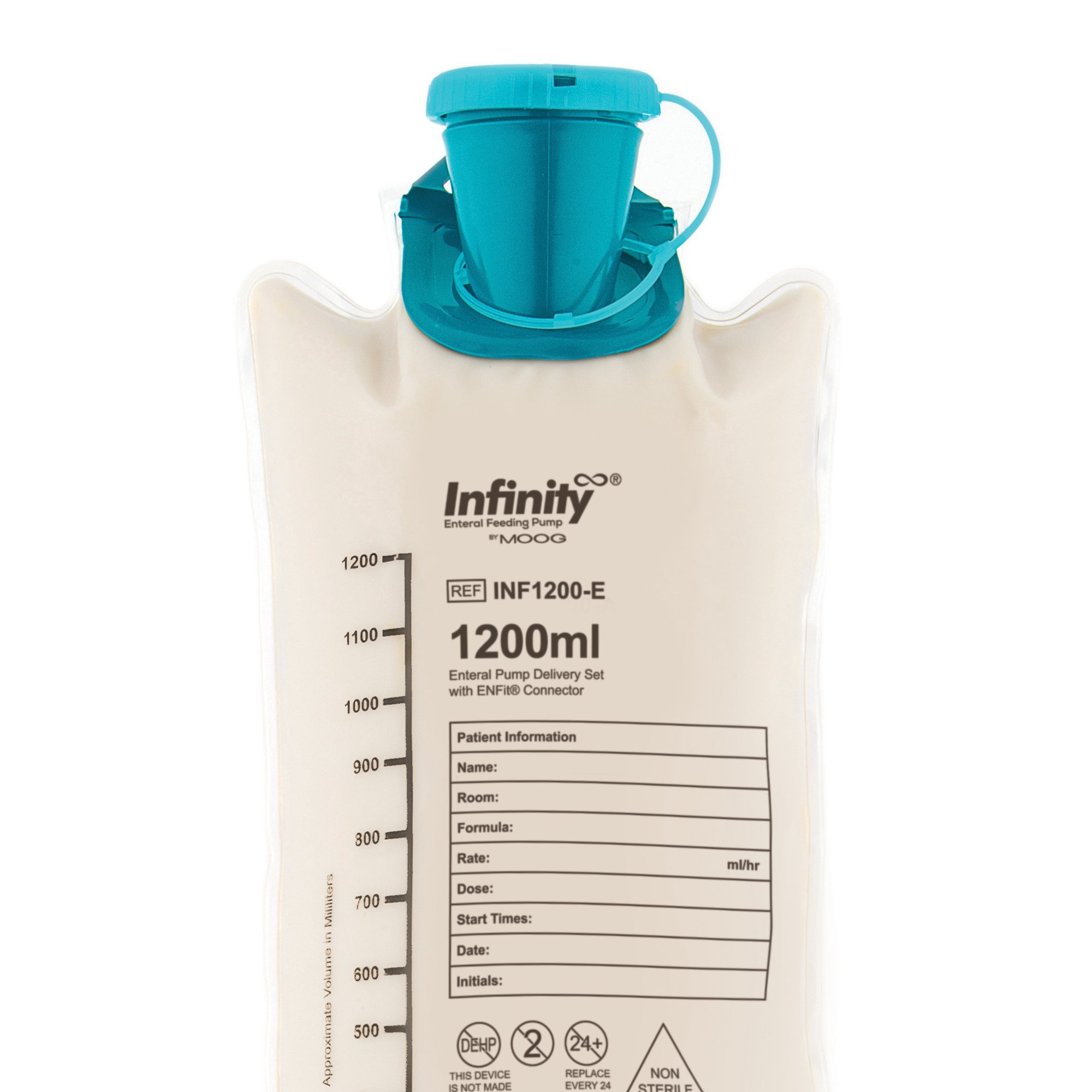 Infinity Enteral Feeding Pump Bag Set with ENFit Connector INF1200-E by Zevex