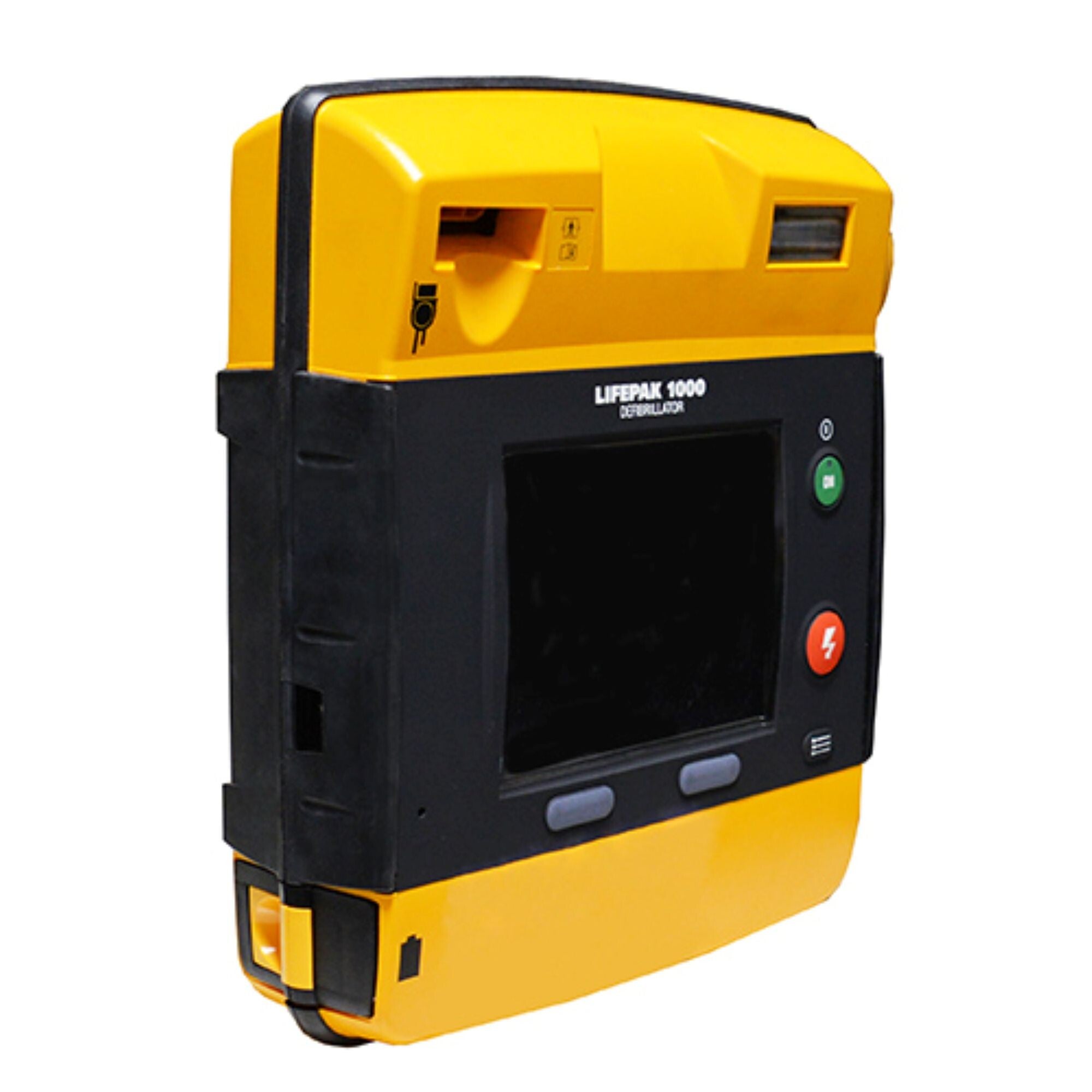 Soma Technology - AED-0007 Refurbished Defibrillator Unit Manual Operation Stryker Lifepak 1000 Electrode Pads Contact Battery Operated LCD Display
