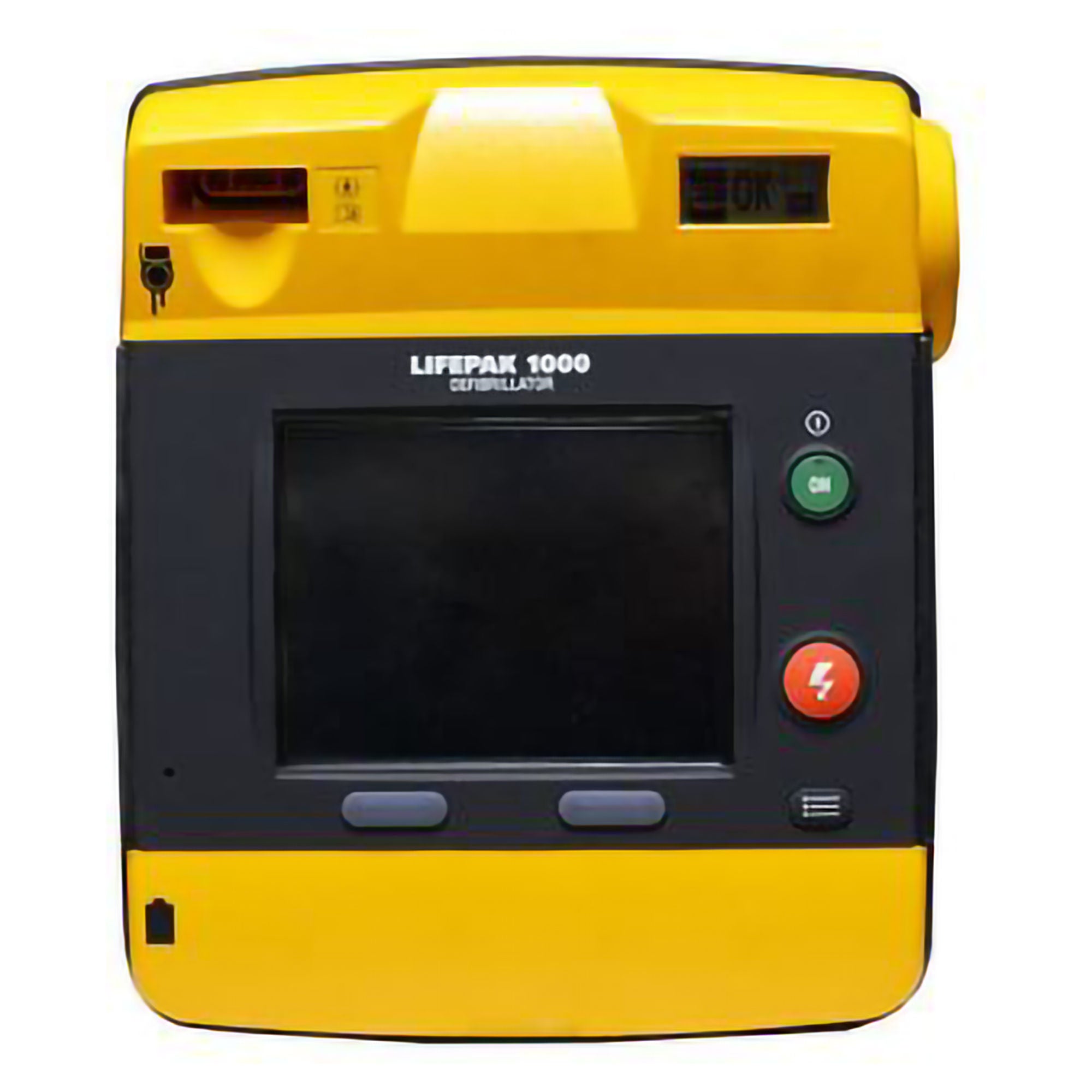 Soma Technology - AED-0007 Refurbished Defibrillator Unit Manual Operation Stryker Lifepak 1000 Electrode Pads Contact Battery Operated LCD Display