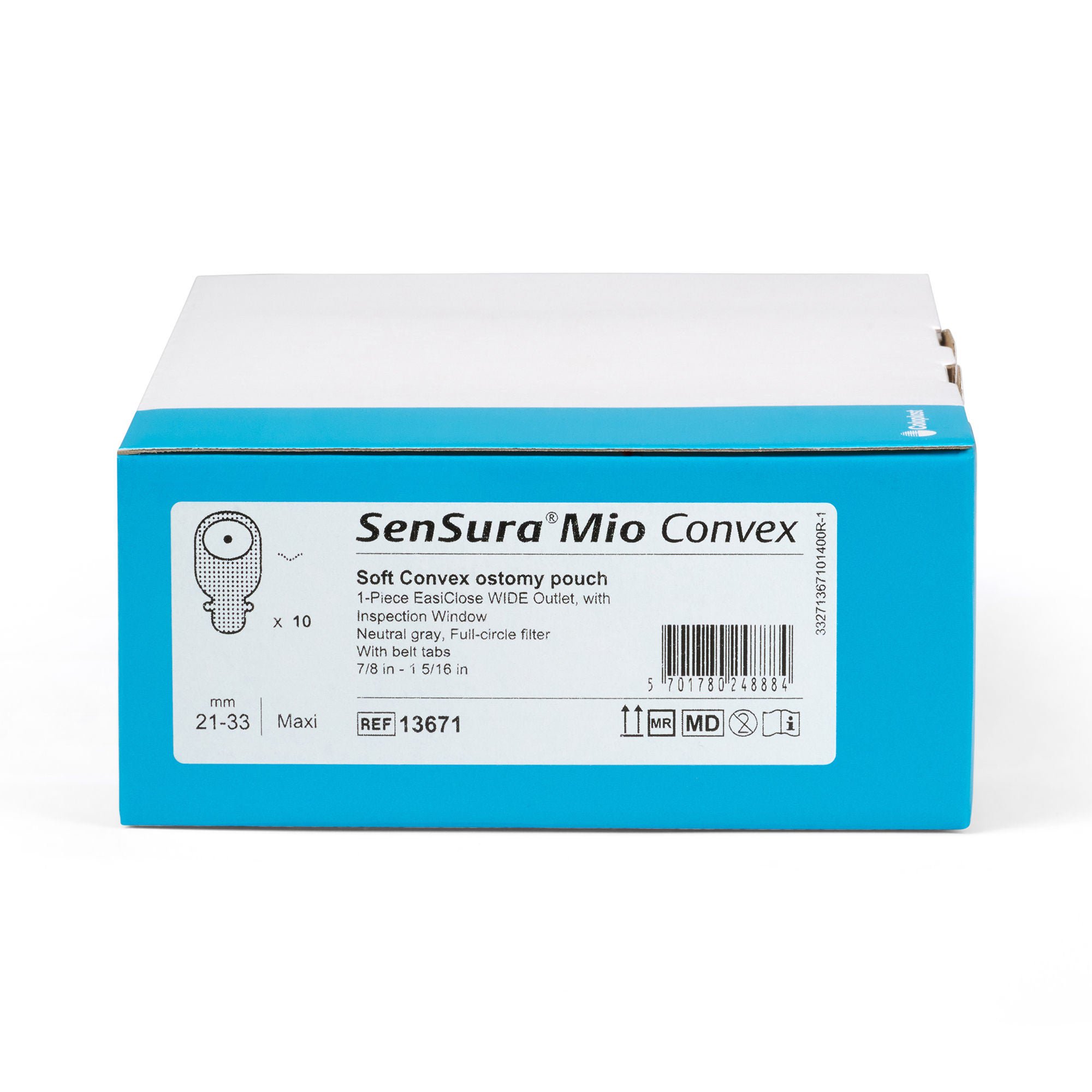 Coloplast - 13671 Ostomy Pouch SenSura® Mio One-Piece System Convex