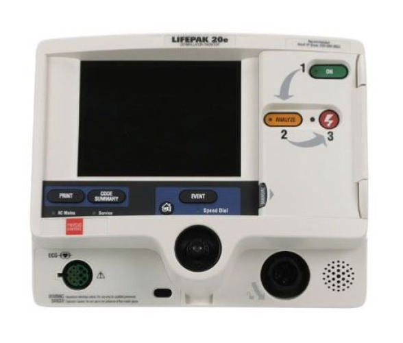 Auxo Medical - AM-L20EBIPSA Refurbished Defibrillator Unit Automatic Lifepak® 20E Paddles Contact AC Power / Battery Operated LCD Display