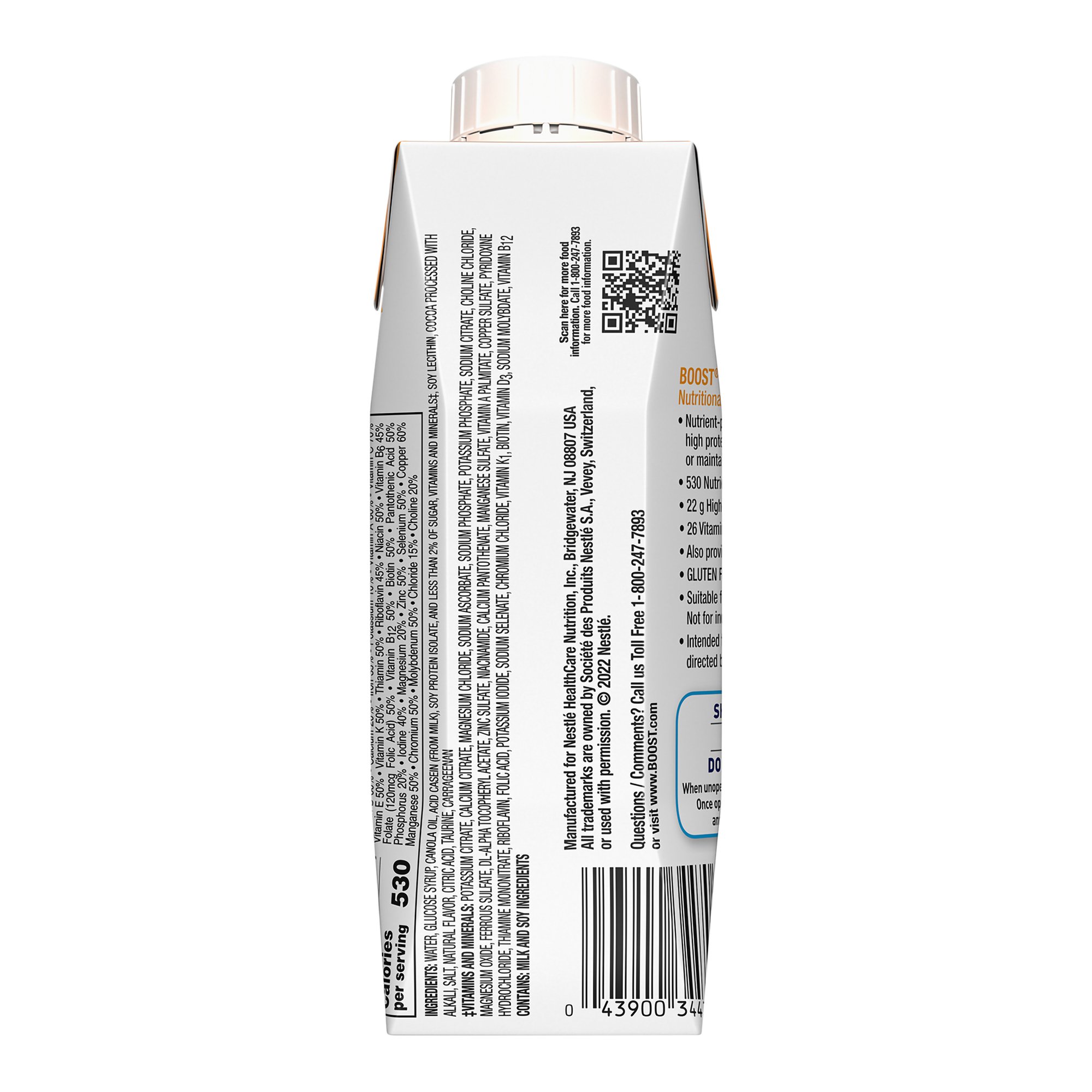 Nestle Healthcare Nutrition 00043900906584 - Boost® Very High Calorie Chocolate Nutritional Drink, 8-ounce carton - 1/Each, 24/Case