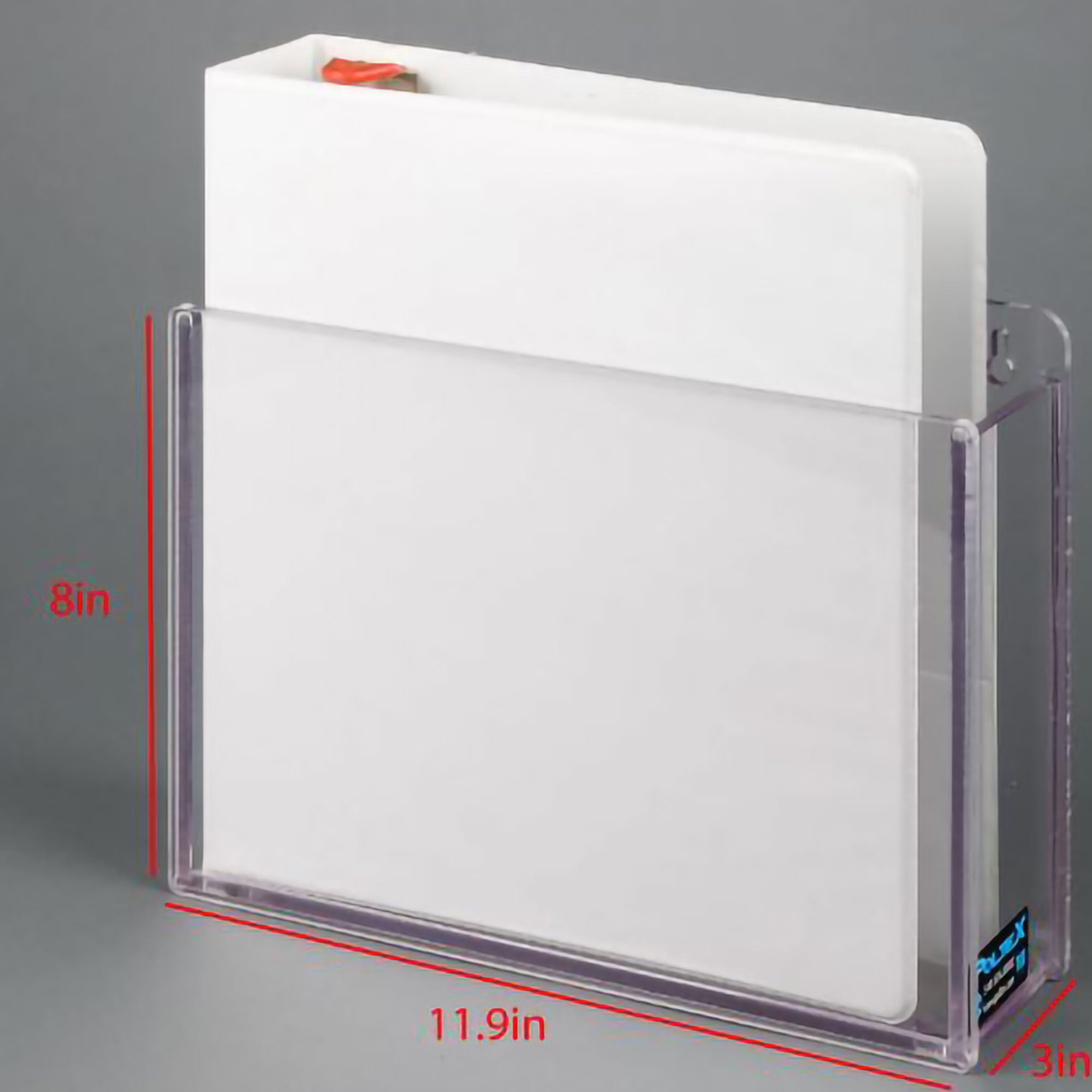 Poltex Inc - BINDR250-W Binder Holder Poltex Clear 1 3 Ring Binder Top Opening