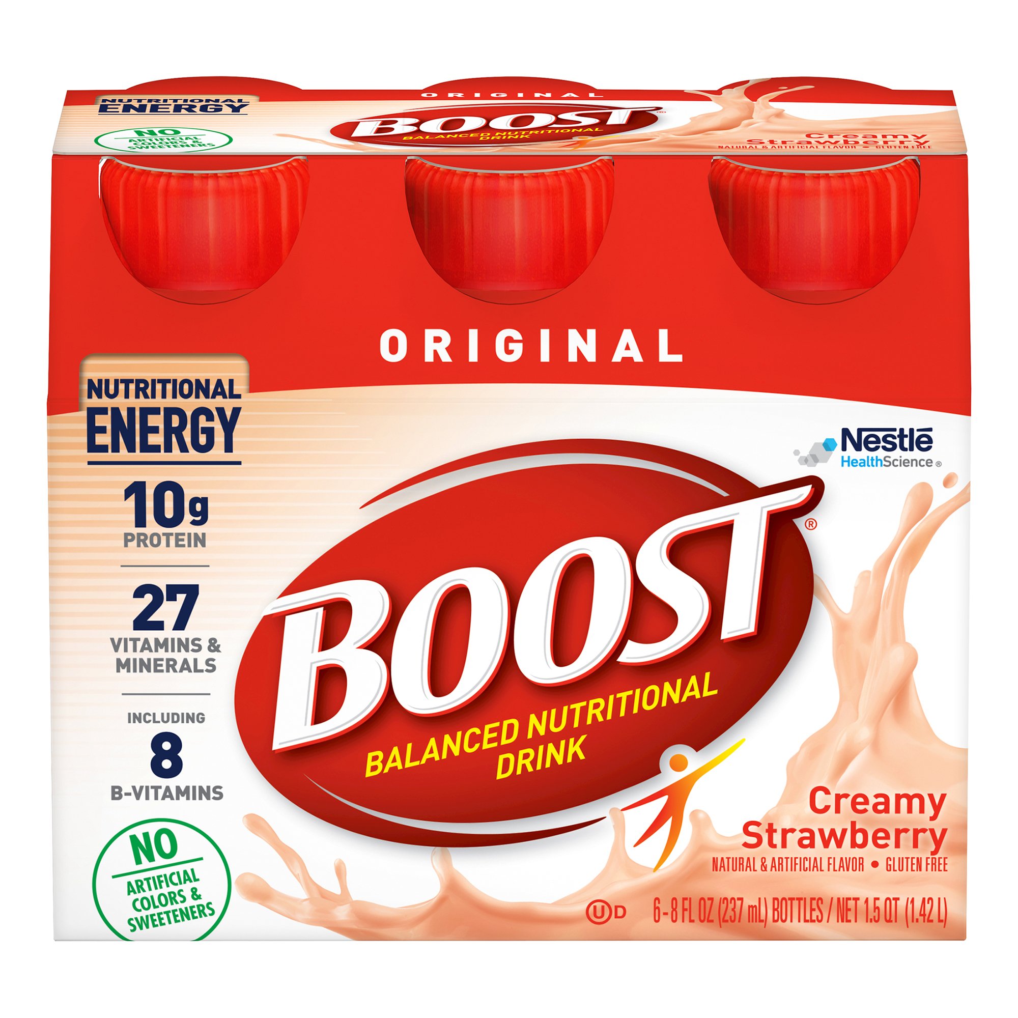 Nestle Clinical Nutritional 00041679676363 - Boost® Original Strawberry Balanced Nutritional Drink, 8-ounce bottle - 6/Pack, 24/Case