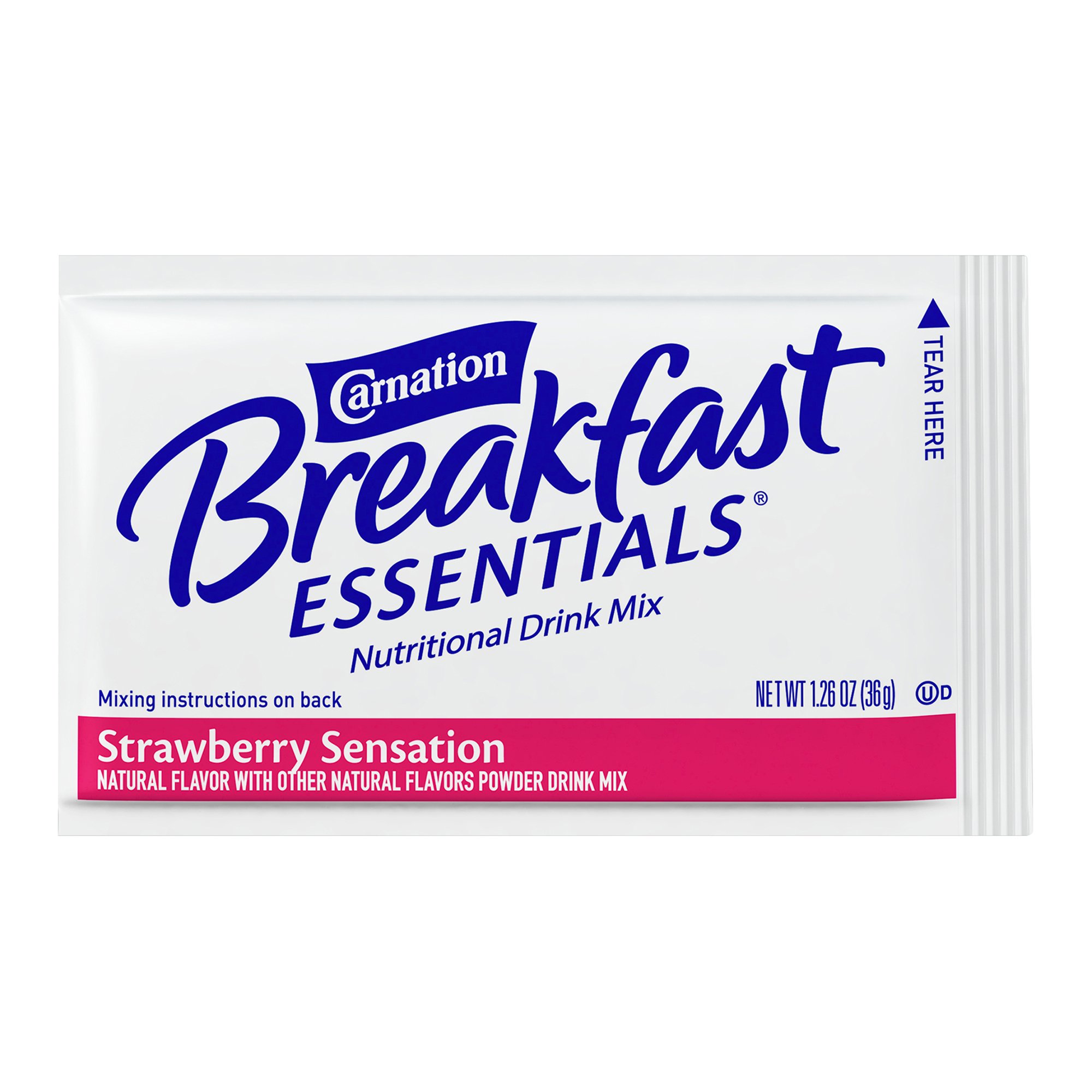 Nestle Clinical Nutritional 00050000486502 - Carnation Breakfast Essentials® Strawberry Nutritional Drink - 10/Box, 60/Case