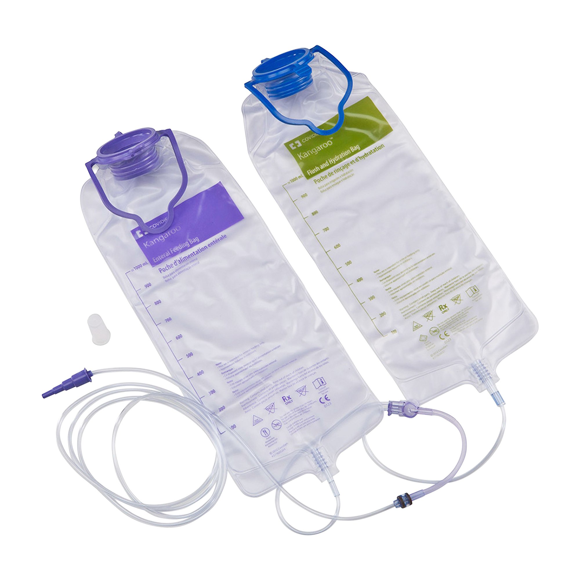 Kangaroo Joey Enteral Feeding Pump Flush Bag Set without ENFit Transitional Adapter 763662 by Cardinal