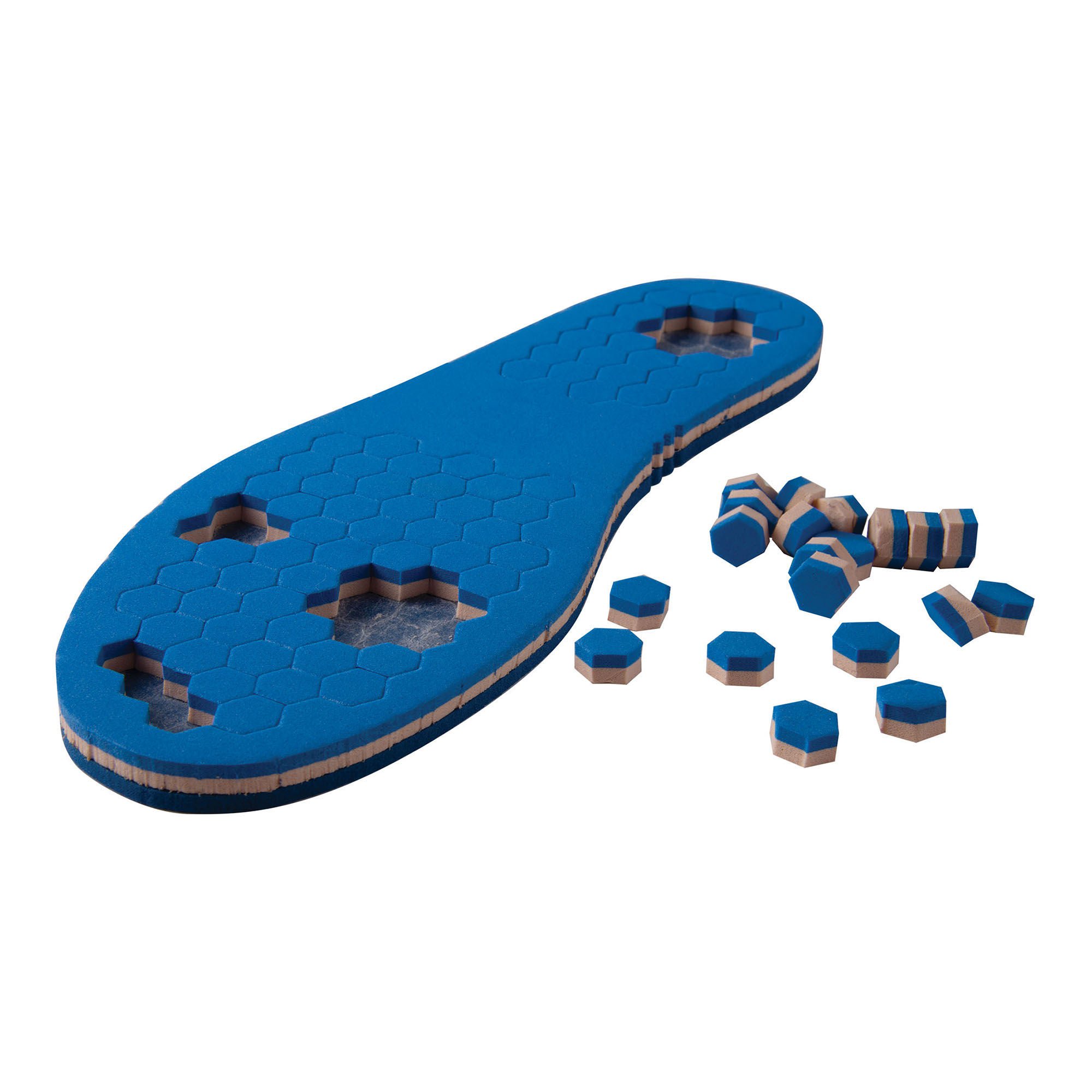 Pedifix - 2402-MR Offloading Insole PediFix® PressureOFF® High Protection System 9 Removable Peg Polyurethane Foam Women 8 to 11 / Men 6 to 9 Blue / Tan